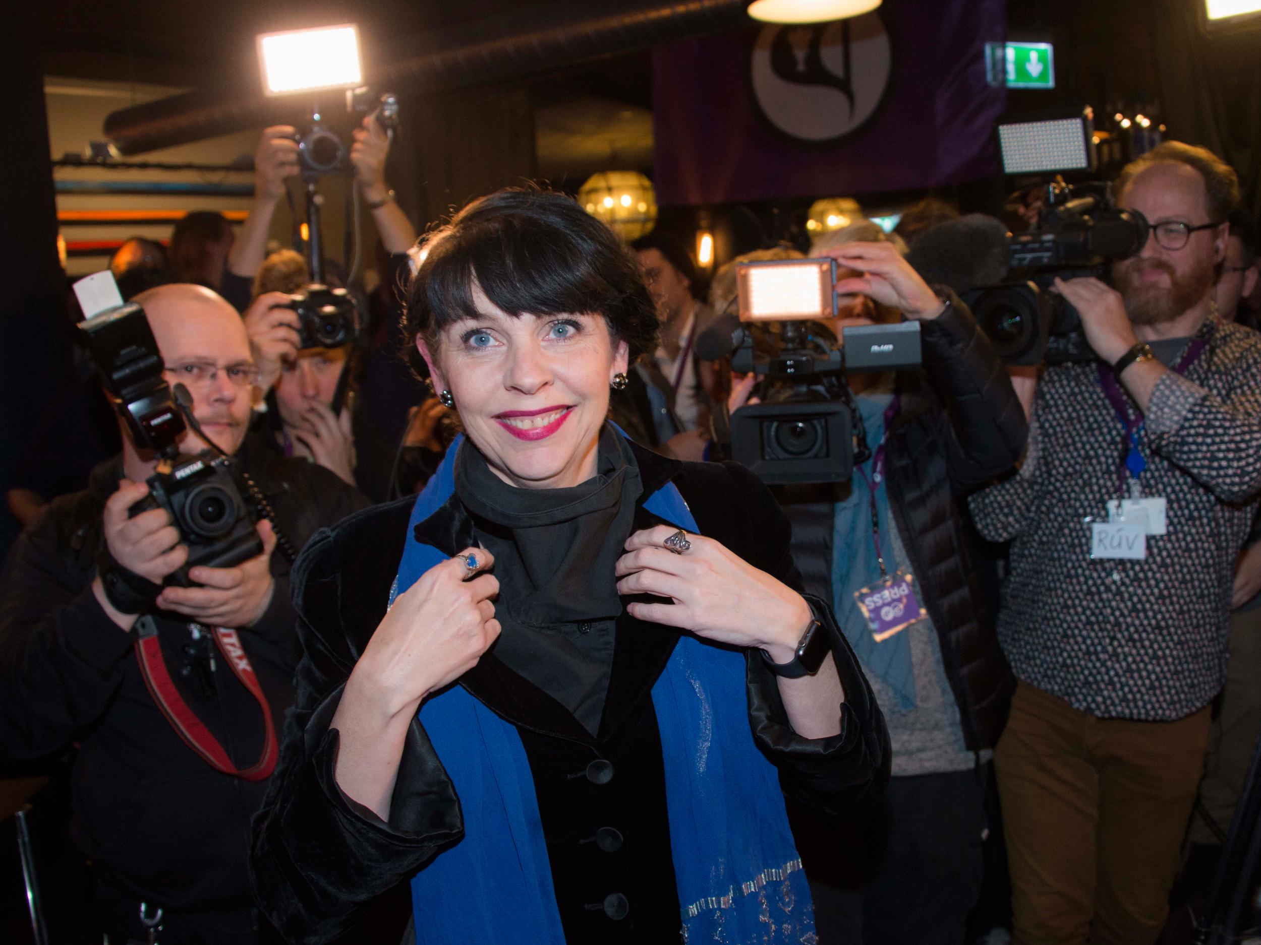 Politician and co founder of Iceland's Pirate Party Birgitta Jonsdottir