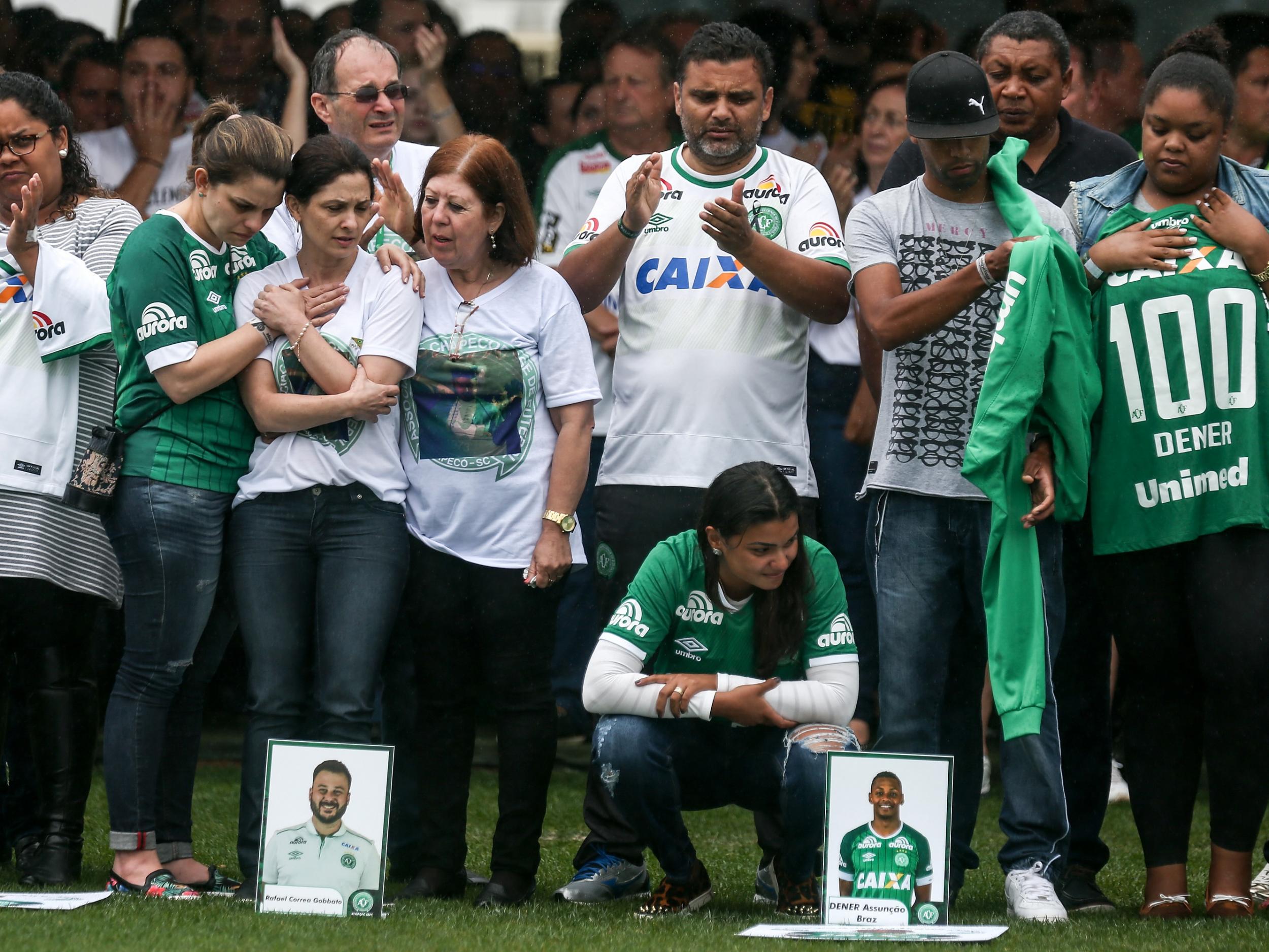 Mourners held an overnight vigil for their lost players