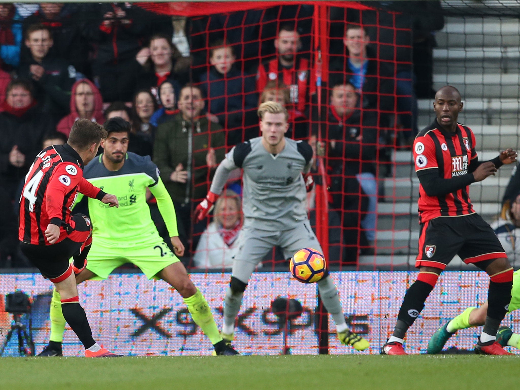 Ryan Fraser curls home his side's third goal