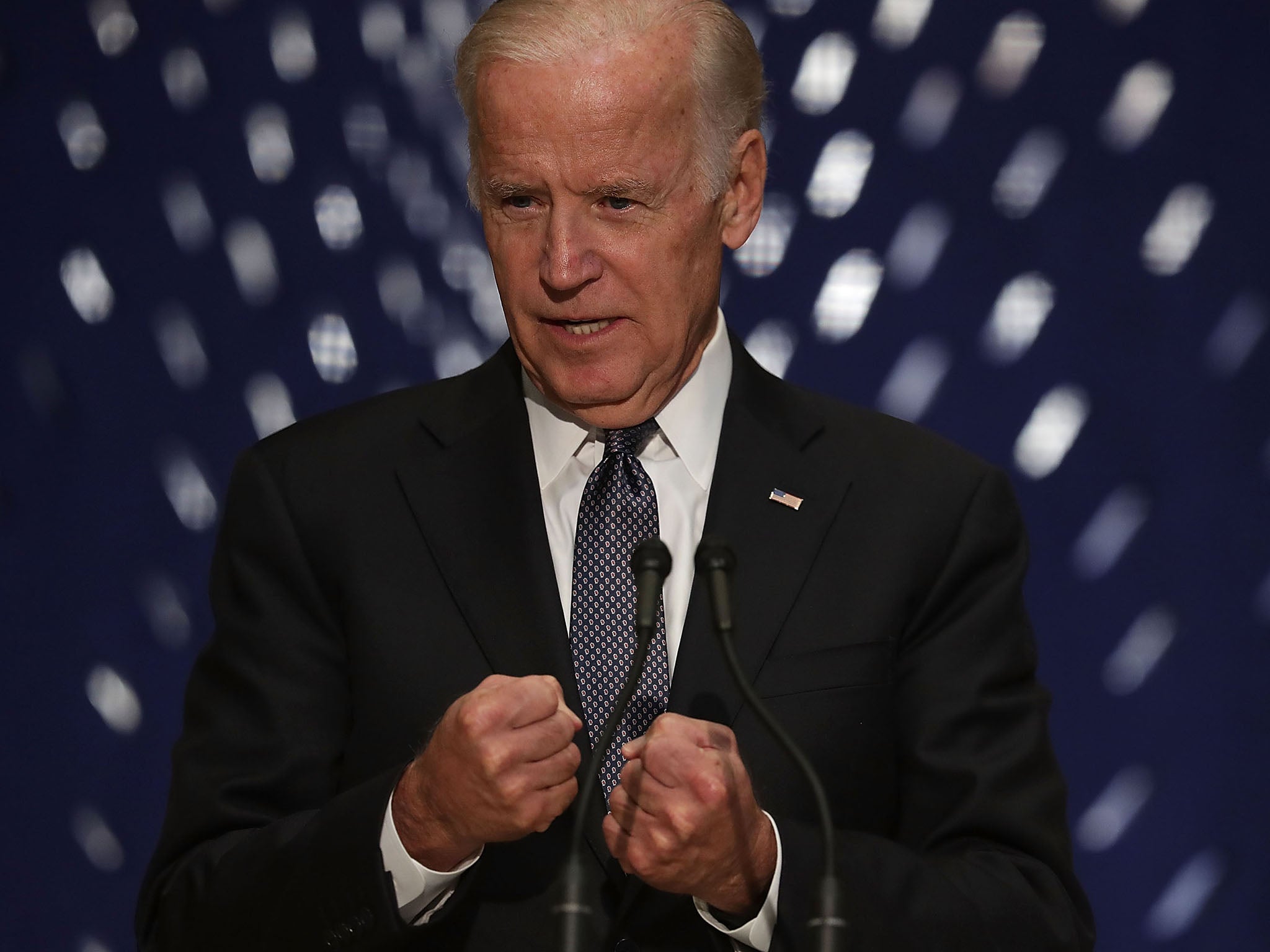 'Fate has a strange way of intervening,' Mr Biden told journalists when asked if he would run for the White House in 2020