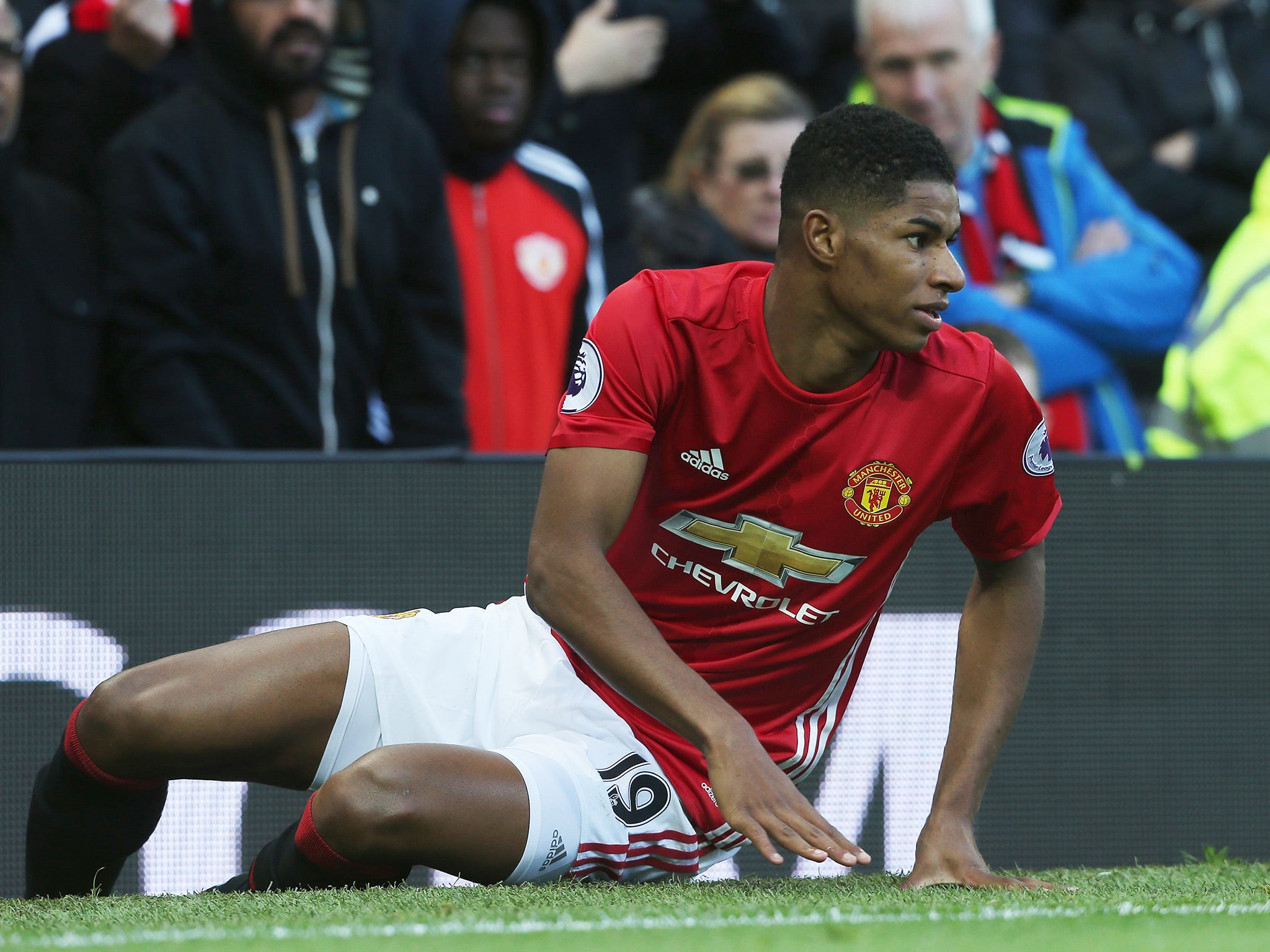 Rashford has started only eight Premier League games this season