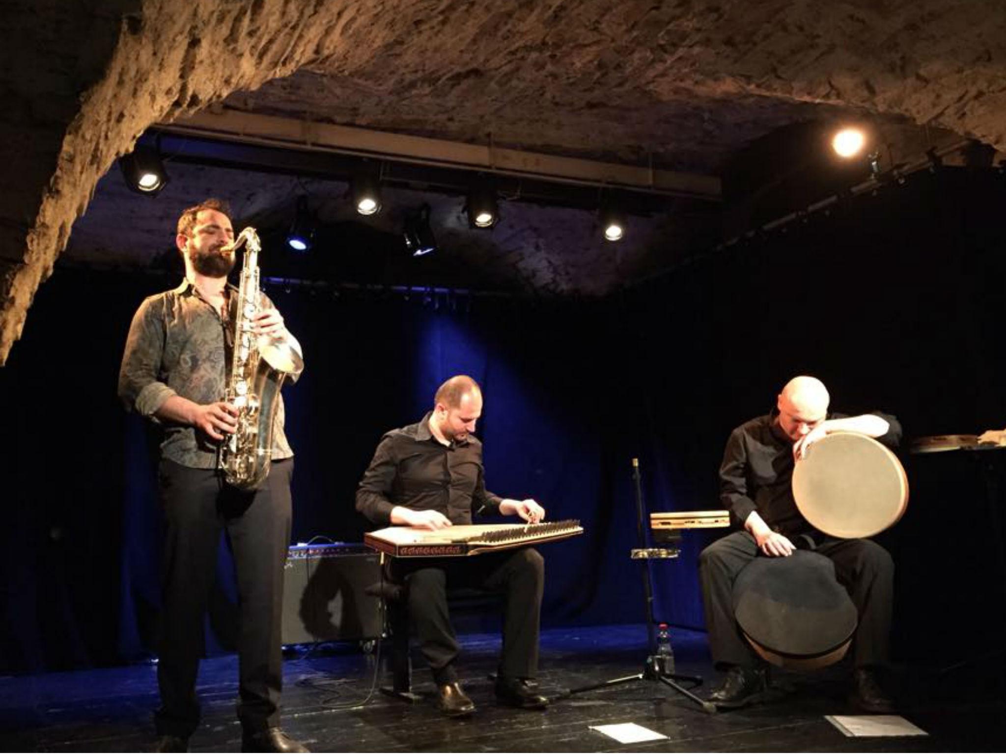 The Soriana Project: Basel Rajoub Qanun, saxaphone, Feras Charestan, Qanun and Andrea Piccioni, Frame drums / percussion, perform at the Wigmore Hall