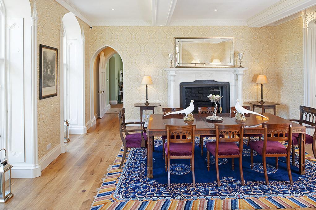 The North Wing dining room: Empress Elisabeth of Austria is said to have hailed the abbey’s romantic setting