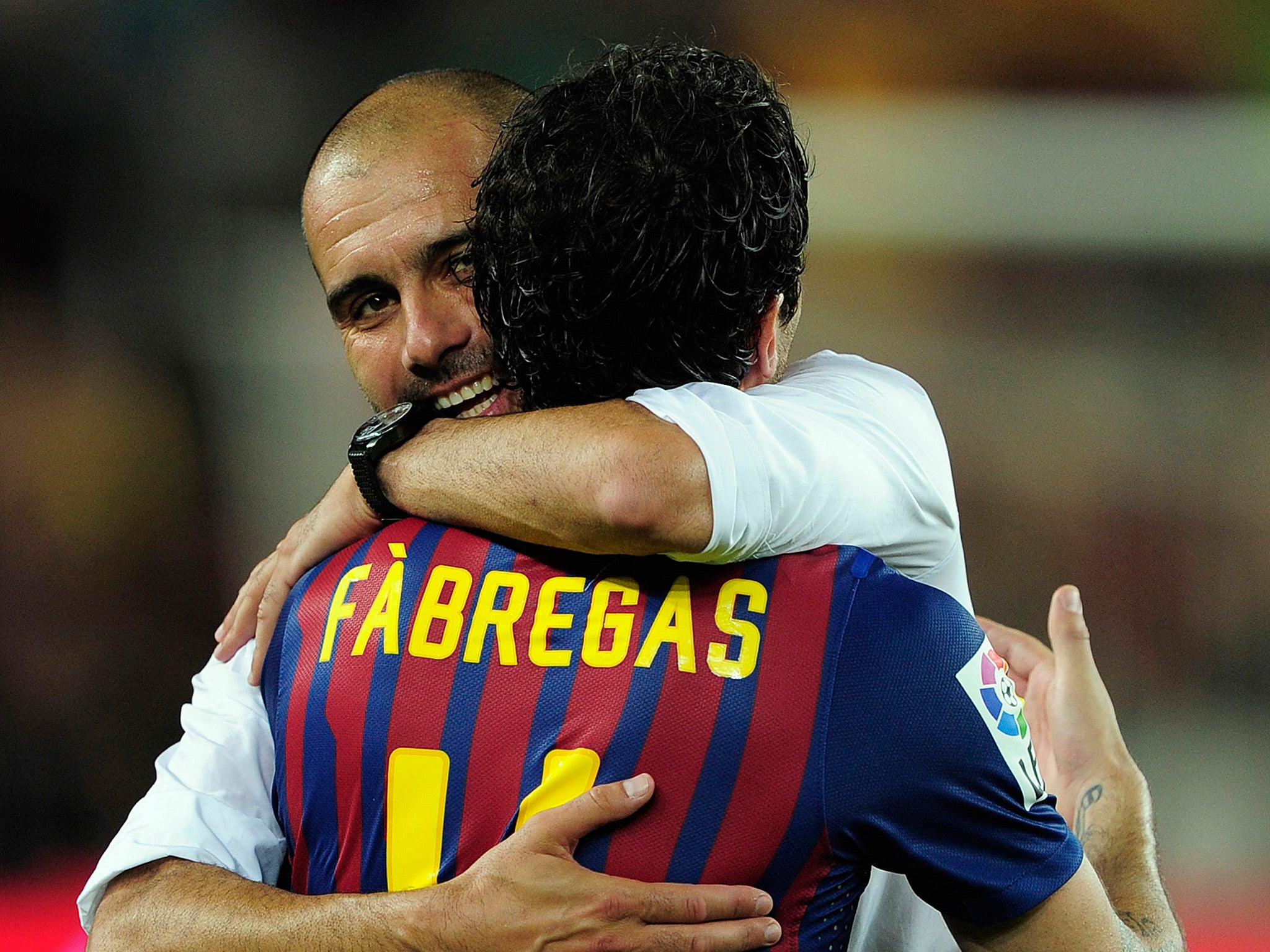 Fabregas played under Guardiola at Barcelona for one season