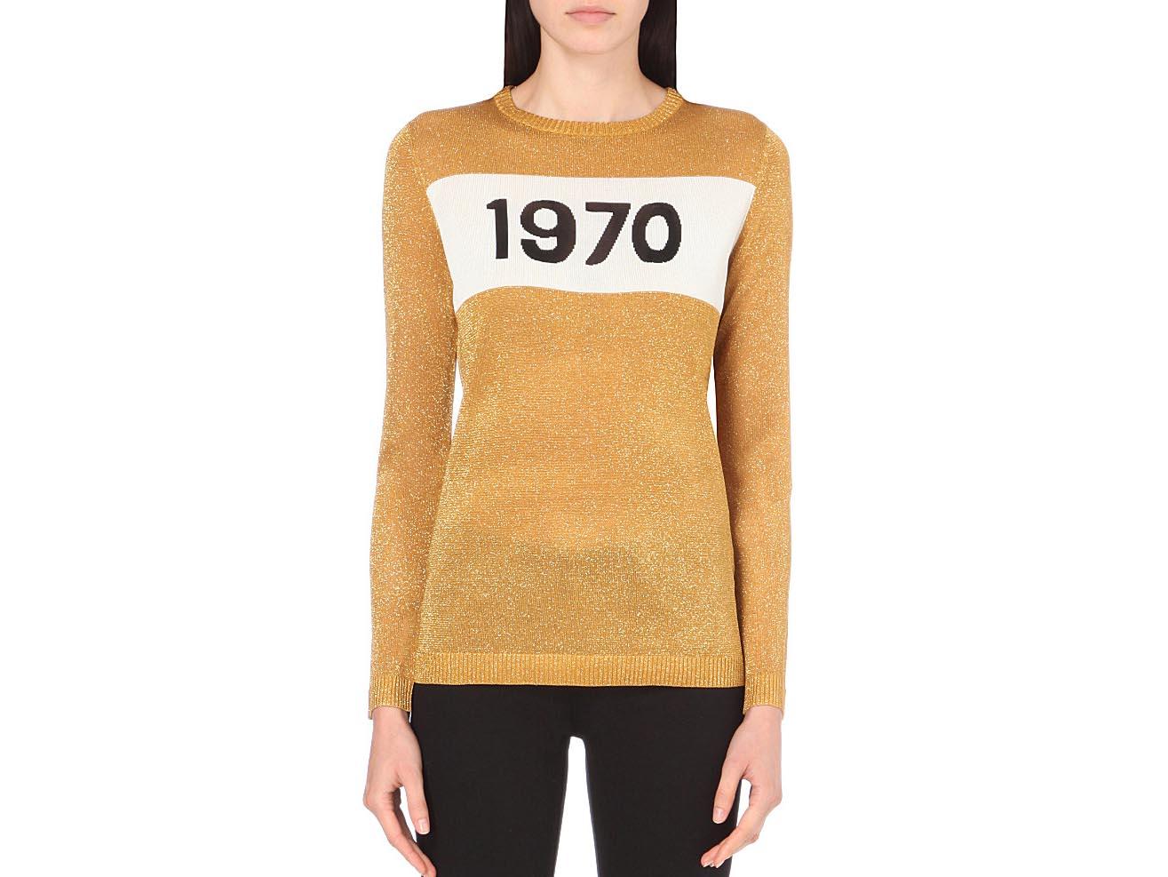 Bella Freud 1970 Metallic Knit Jumper, £290, Selfridges