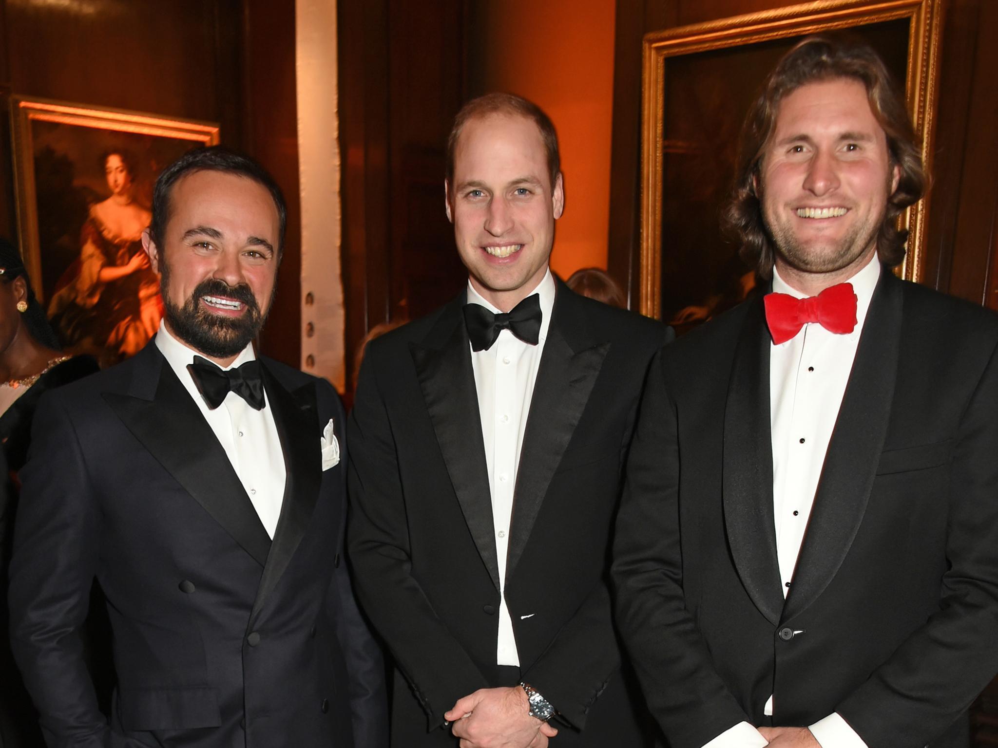 Evgeny Lebedev with HRH Prince William and Dr Max Graham, CEO of Space for Giants