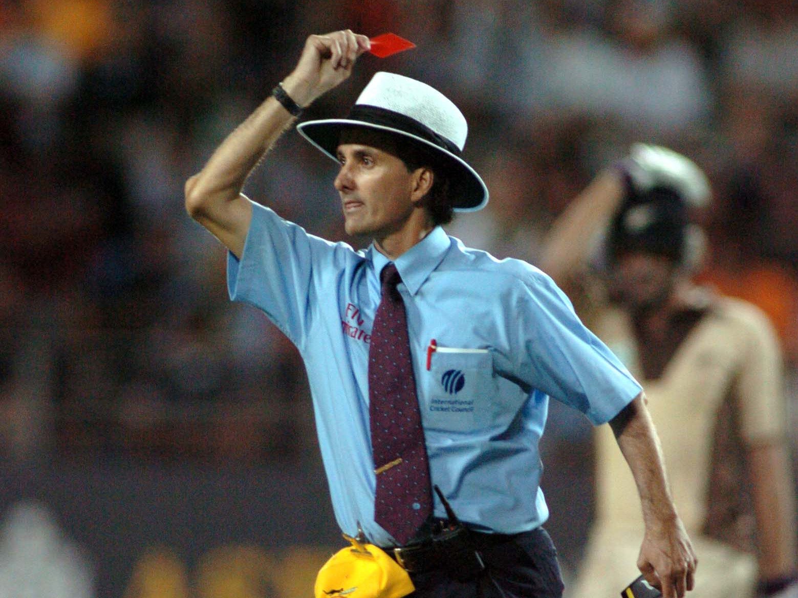 Billy Bowden jokingly showed Glenn McGrath a red card in 2005