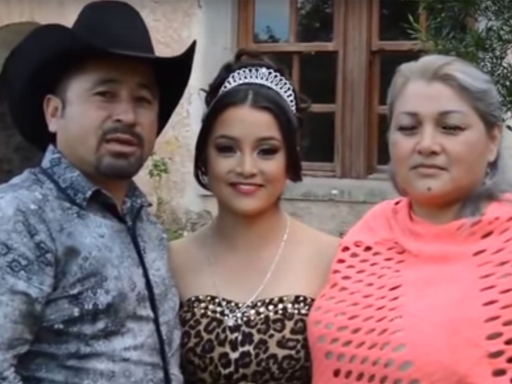 The former president told supporters at a rally in Michigan on Tuesday that 25-year-old Ruby Garcia (centre) was 17