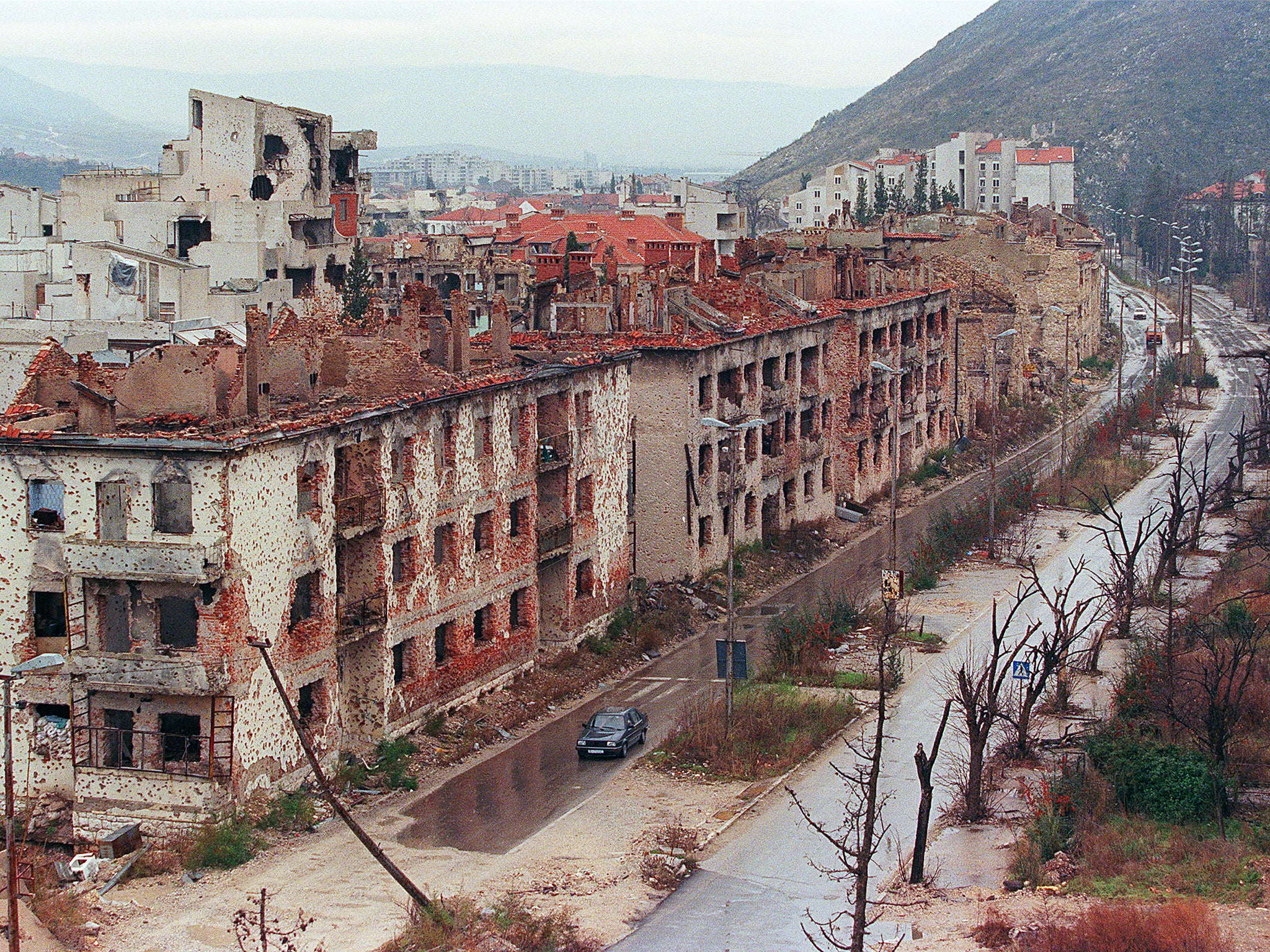 Parts of Mostar were almost completely destroyed in the war