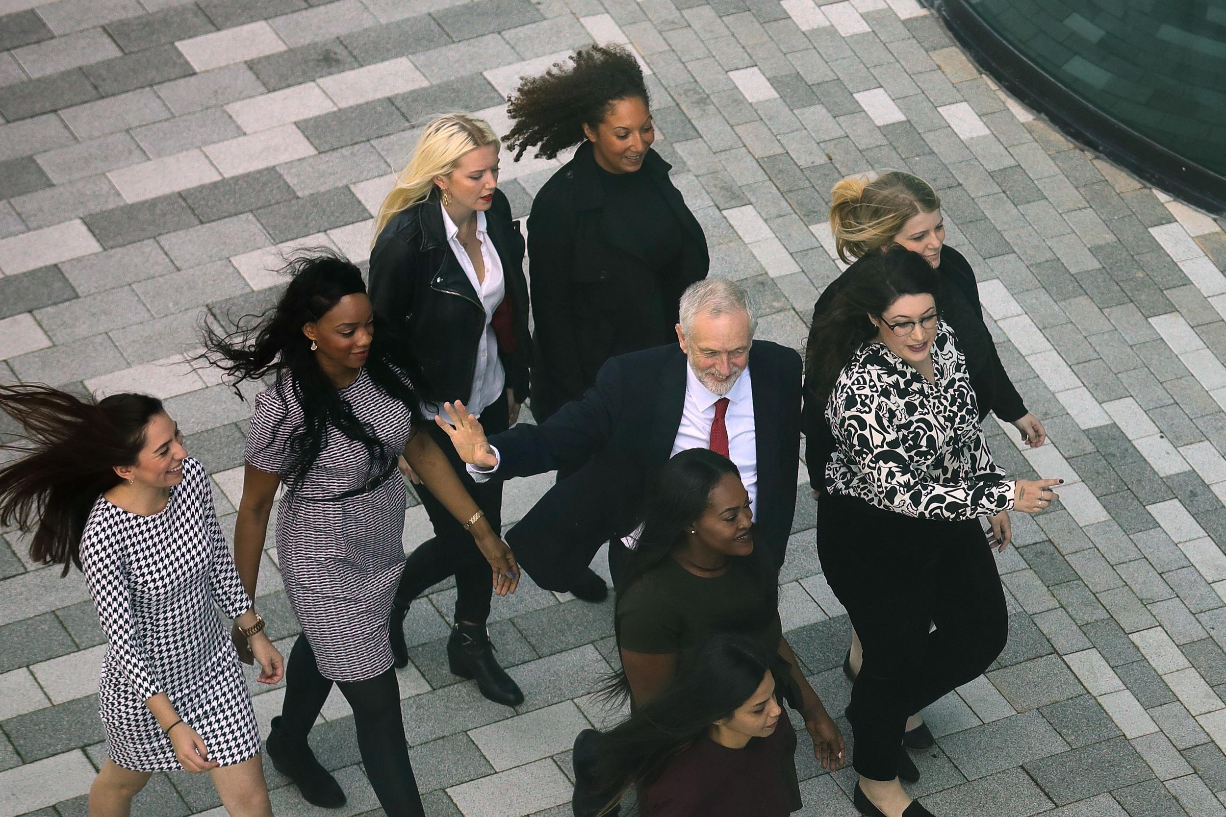 Jeremy Corbyn at Labour's conference in Liverpool