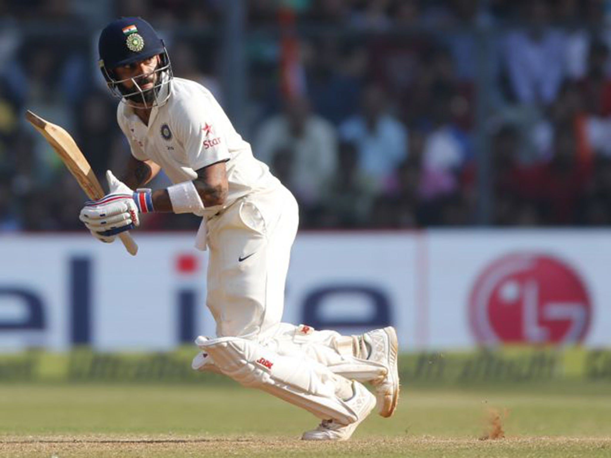 Kohli's brilliant unbeaten 147 guided his side to a first-innings lead of 51