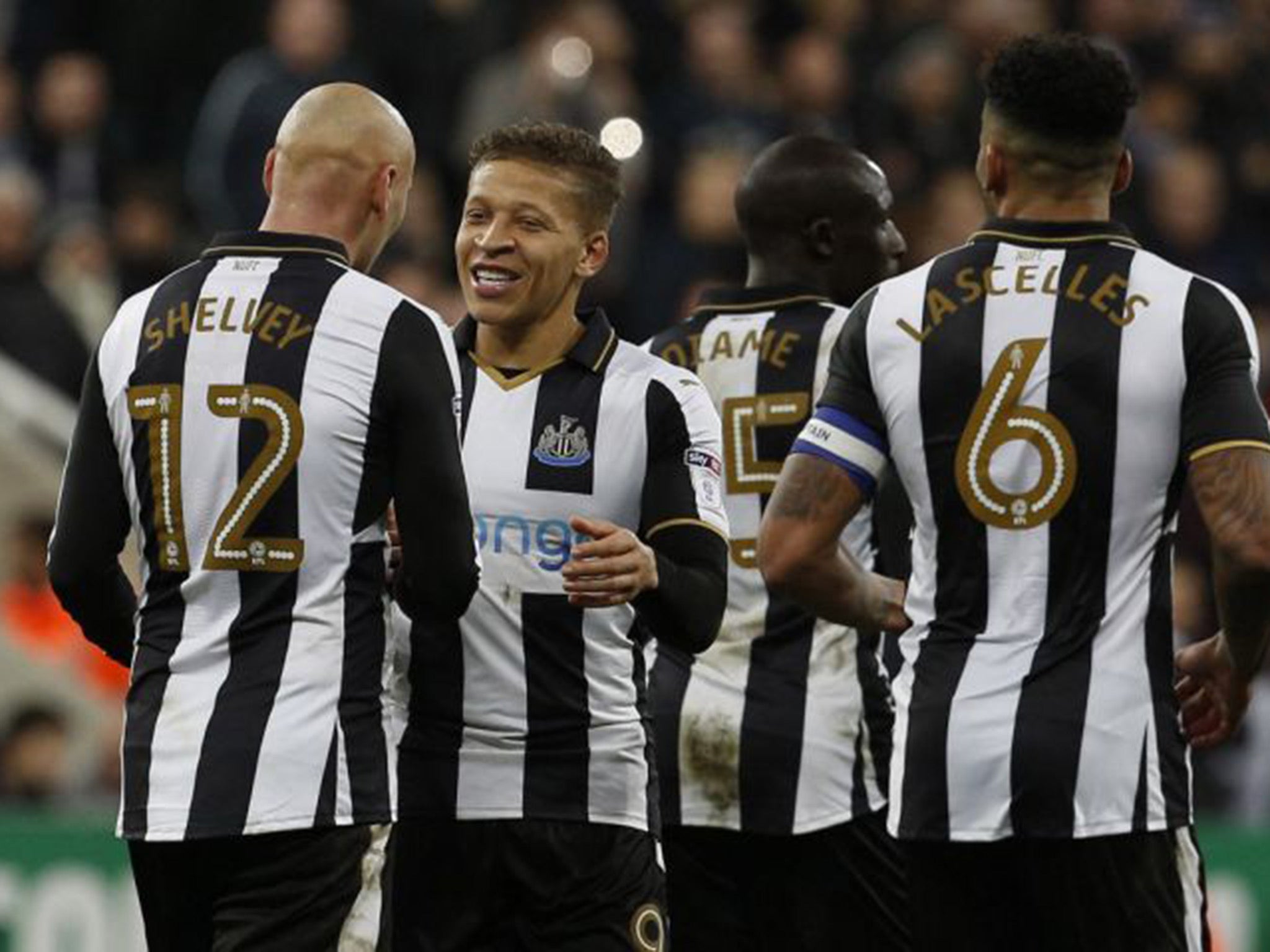 Gayle scored his second Newcastle hat-trick in a thrashing of Birmingham