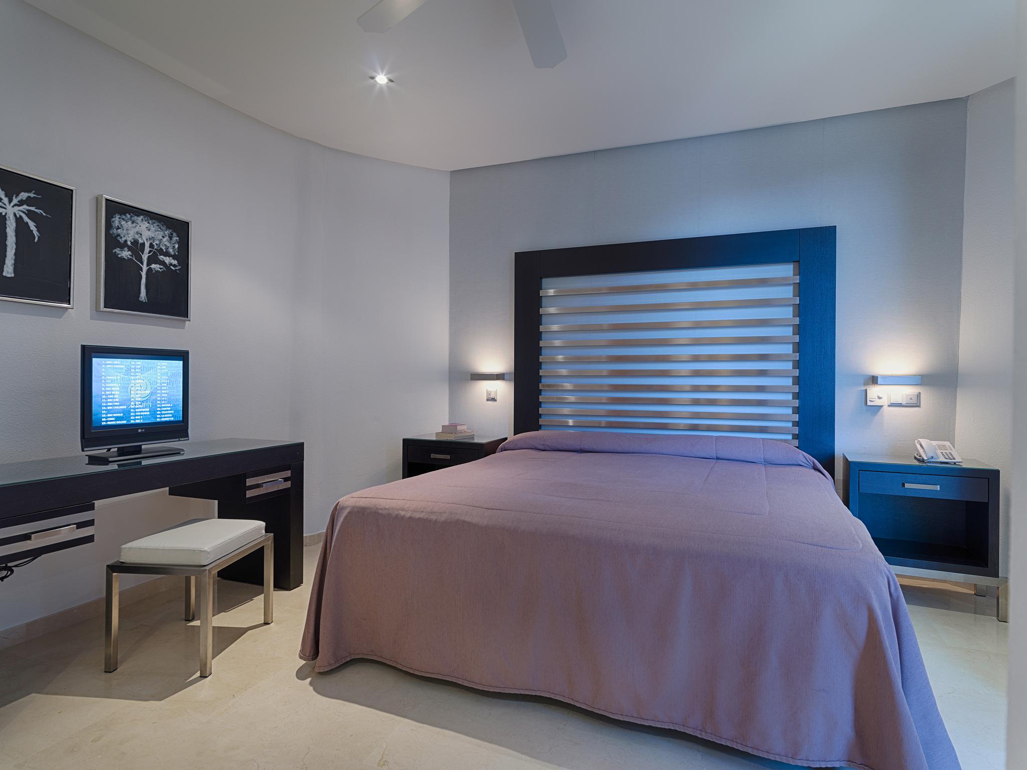 Bedrooms have modern, minimalist decor