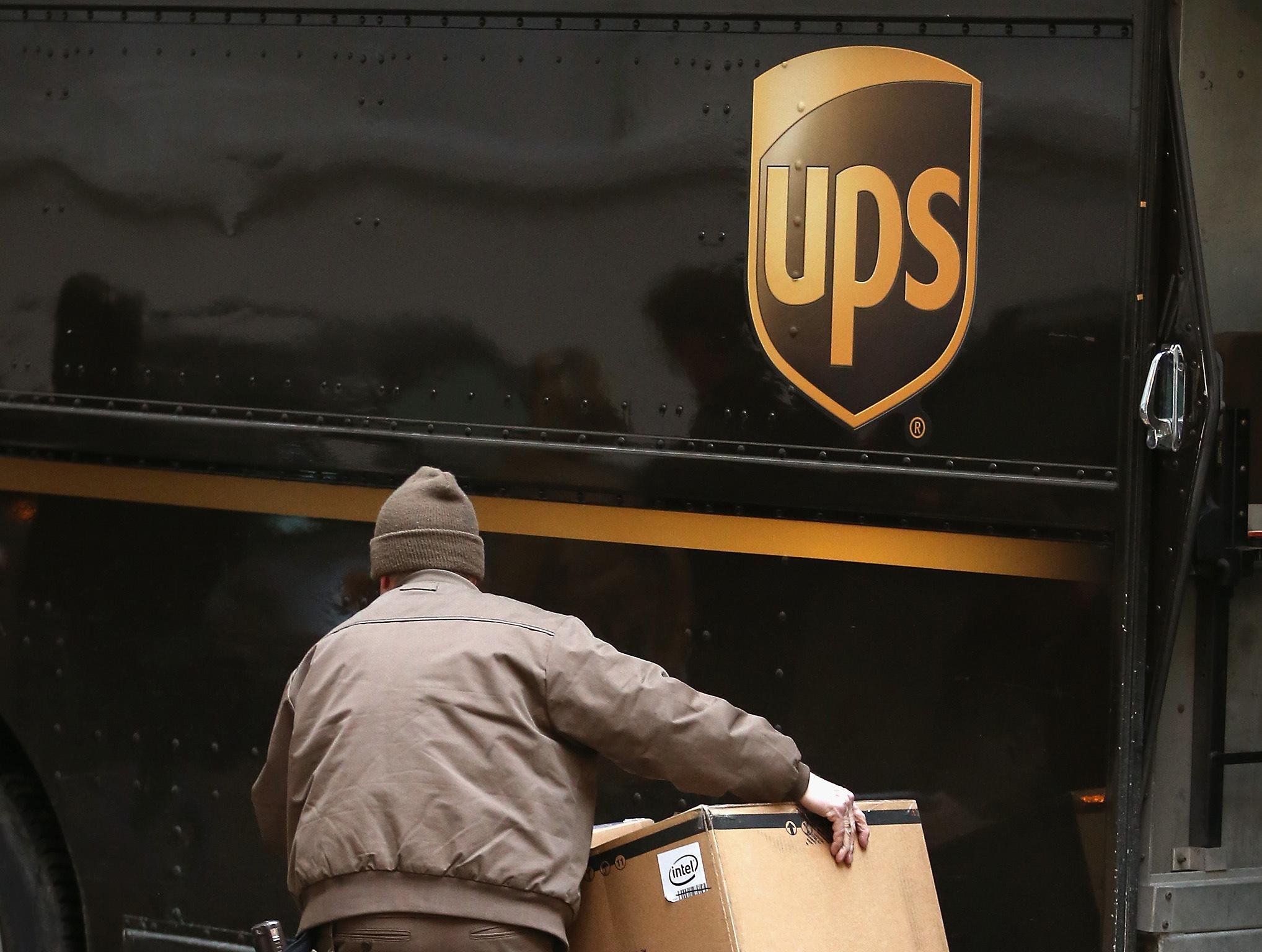 The UPS worker was shocked to find the emergency SOS note on the package he was delivering (file photo)