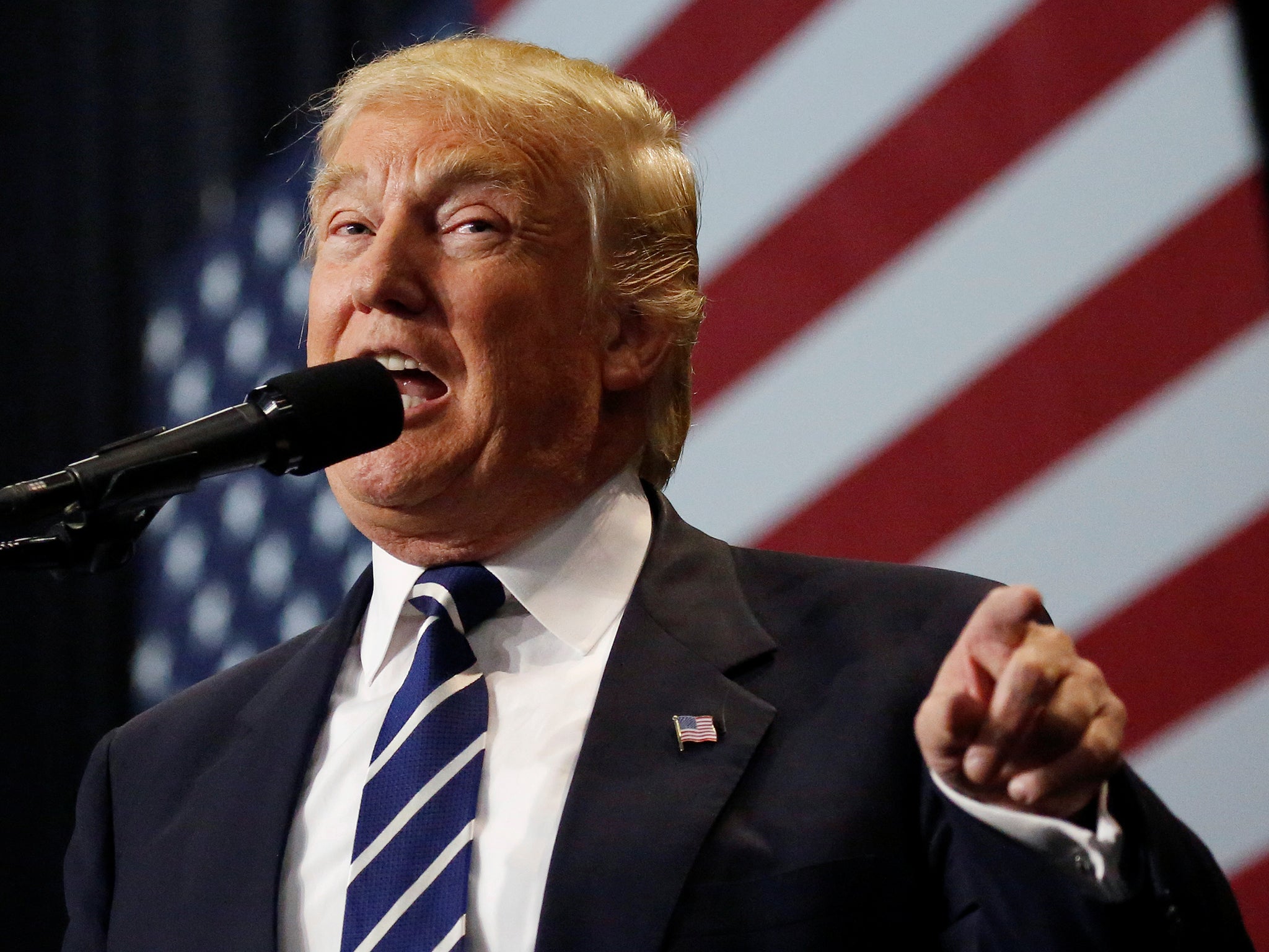 US President-elect Donald Trump speaks at the USA Thank You Tour event in Wisconsin