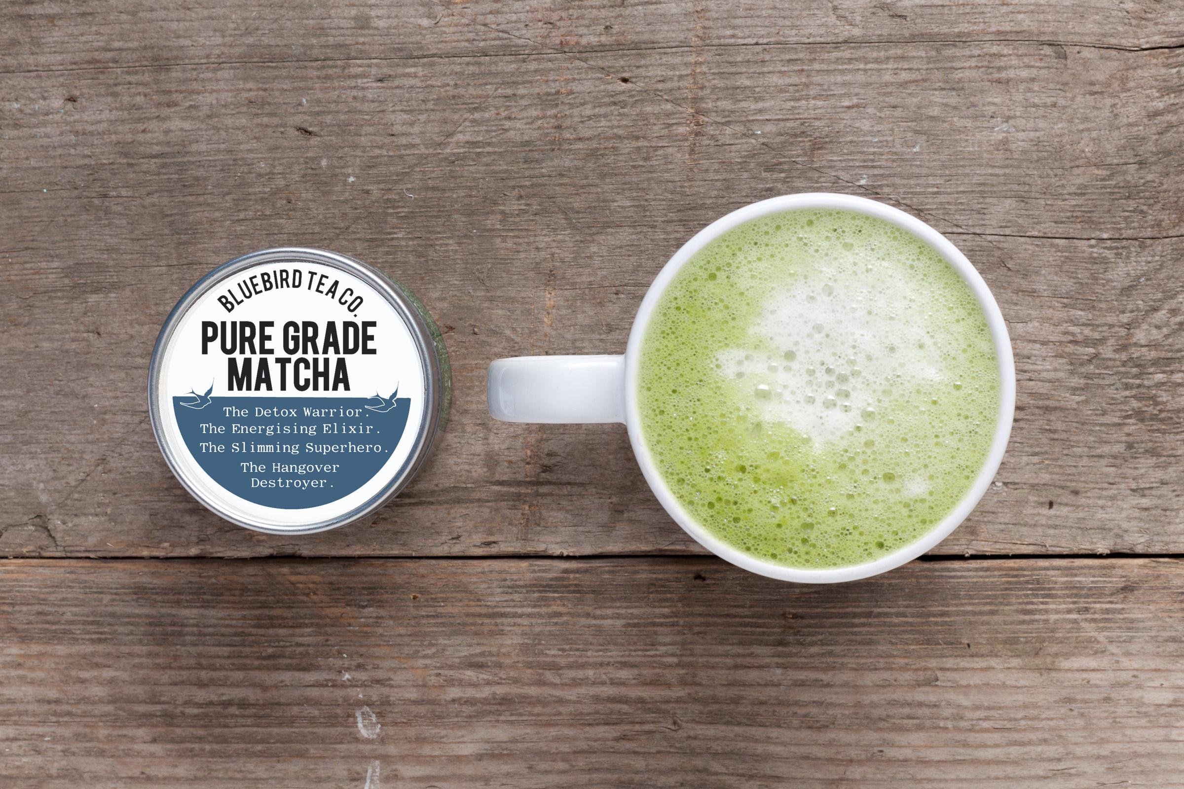 Almond matcha lattes are both very good for you and incredibly pretty