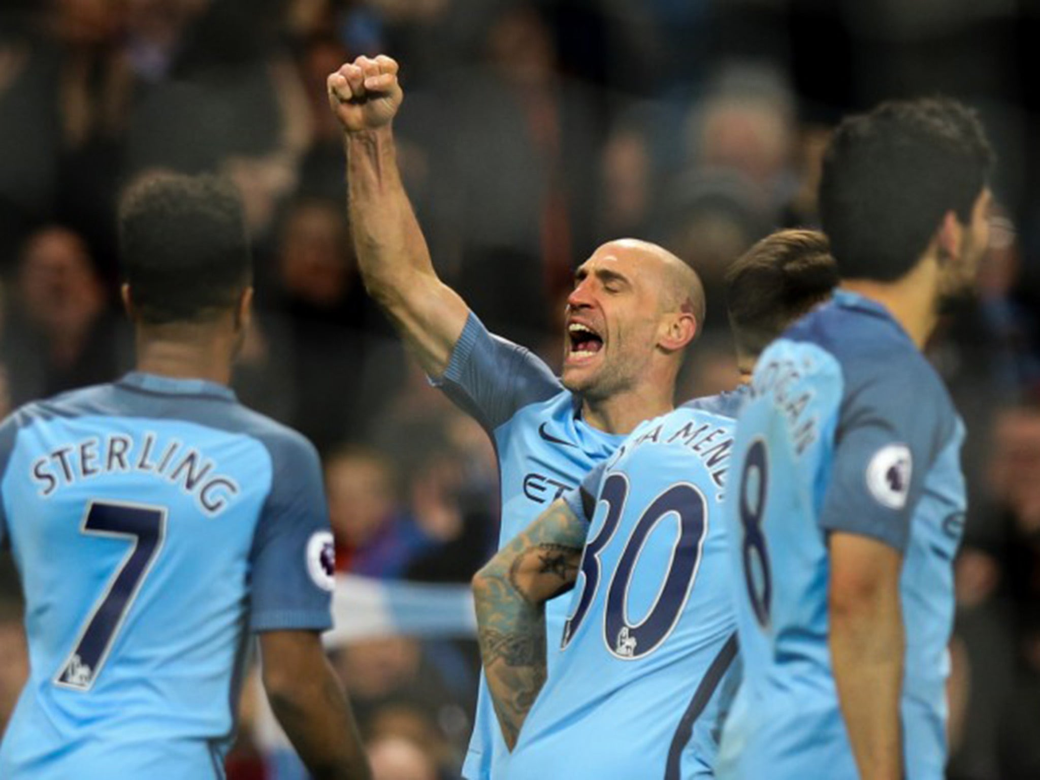 Zabaleta struck to score his first goal in two years