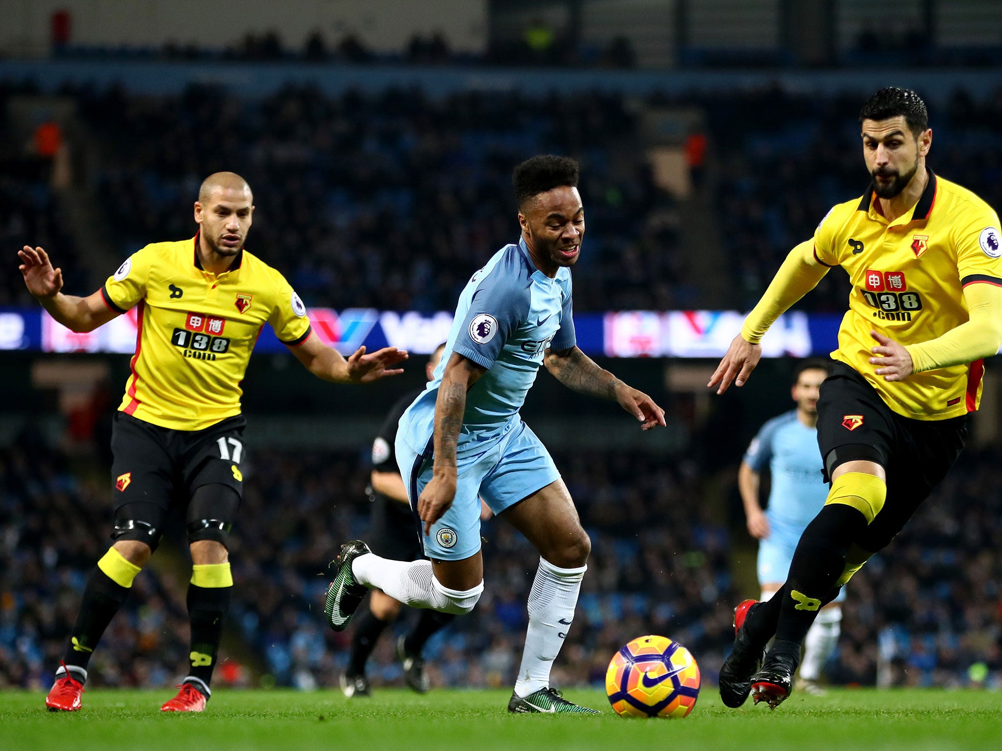 Sterling in action against Watford