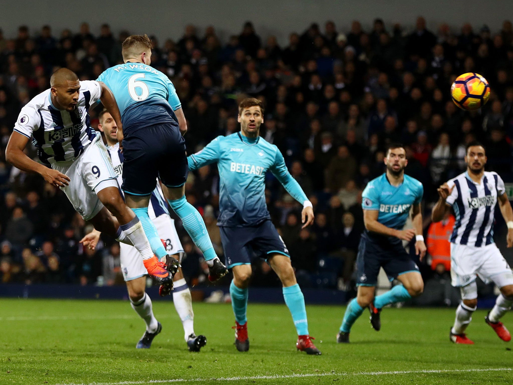 Rondon heads home West Brom's opening goal