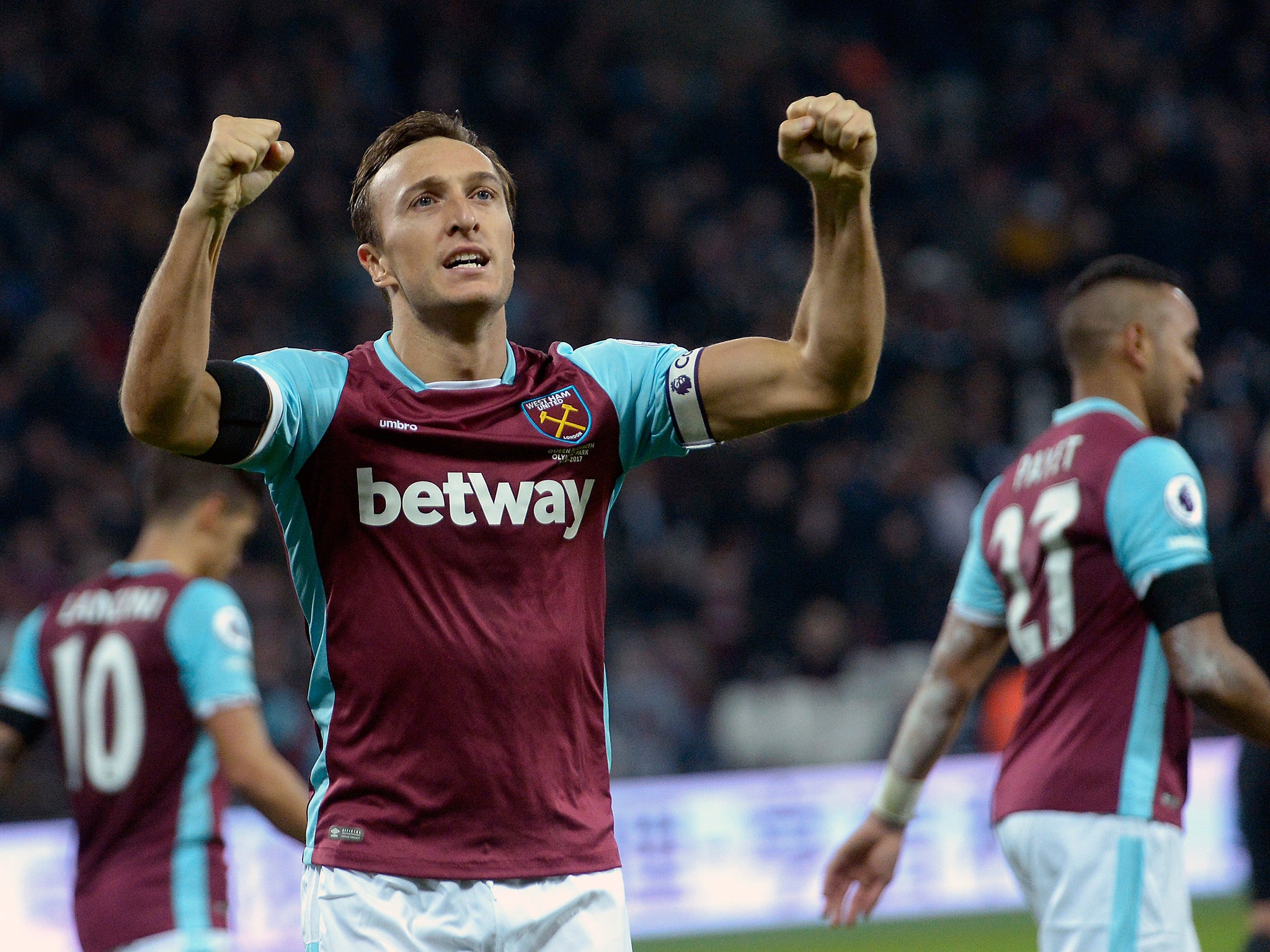 Noble was quick to react after seeing his penalty saved