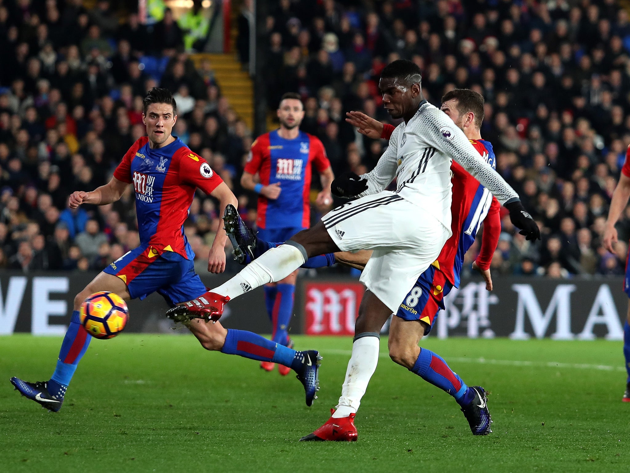 Pogba opened the scoring with a contentious goal before half-time