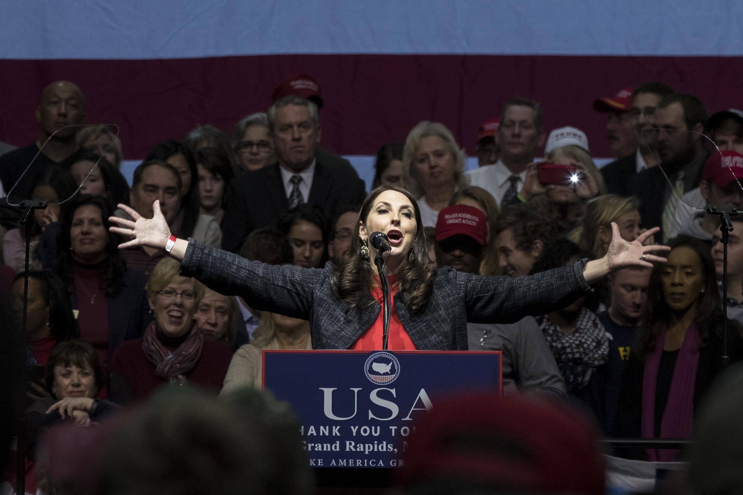 Ms McDaniel was 'completely committed' to the president-elect, according to Stephen Bannon