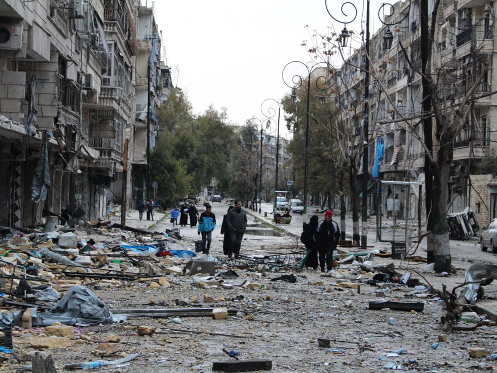 Residents of eastern Aleppo were still in the city yesterday after a planned evacuation failed to take place