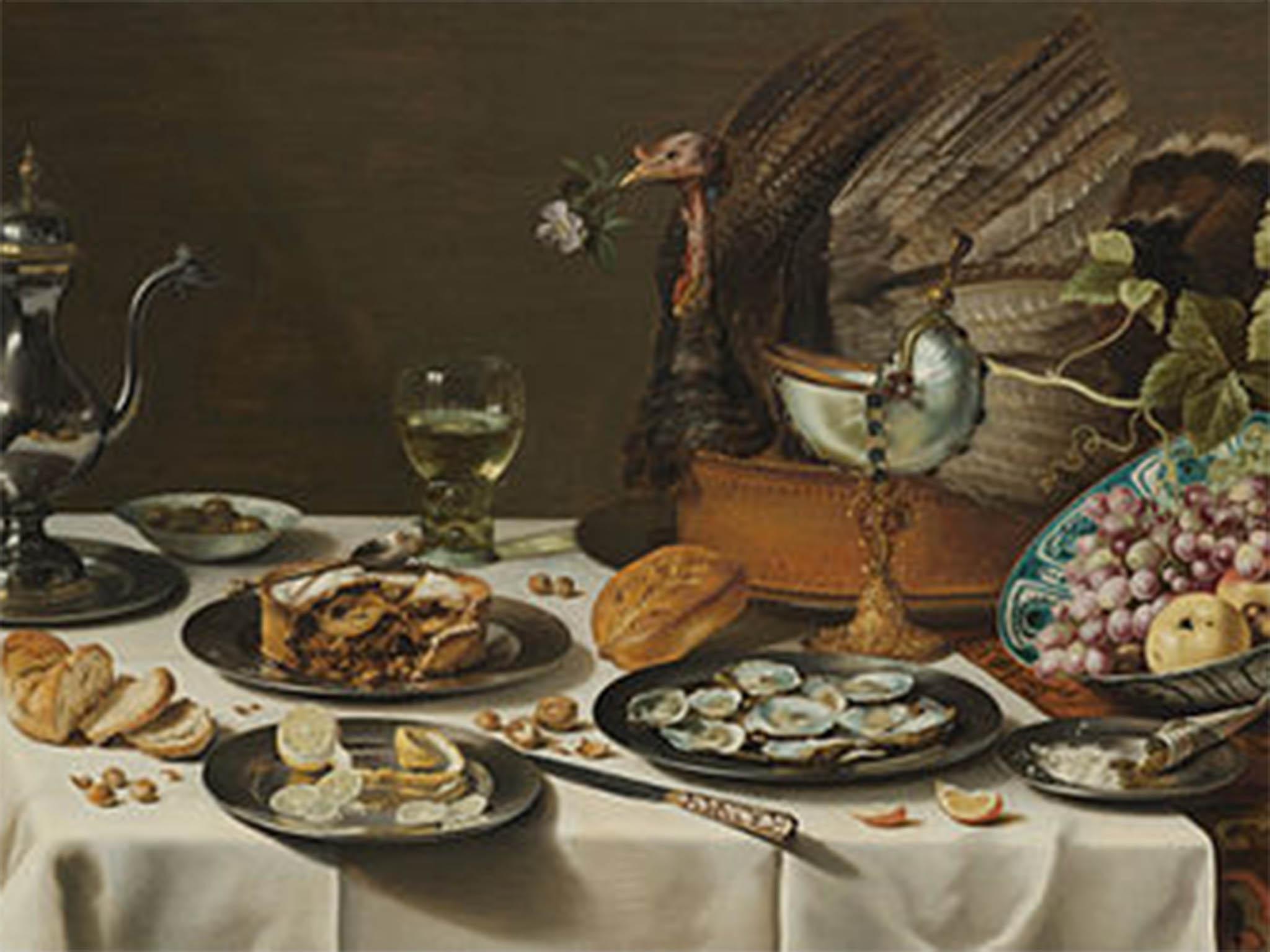 Pieter Claesz’s ‘Still Life with Turkey Pie’ (1627)