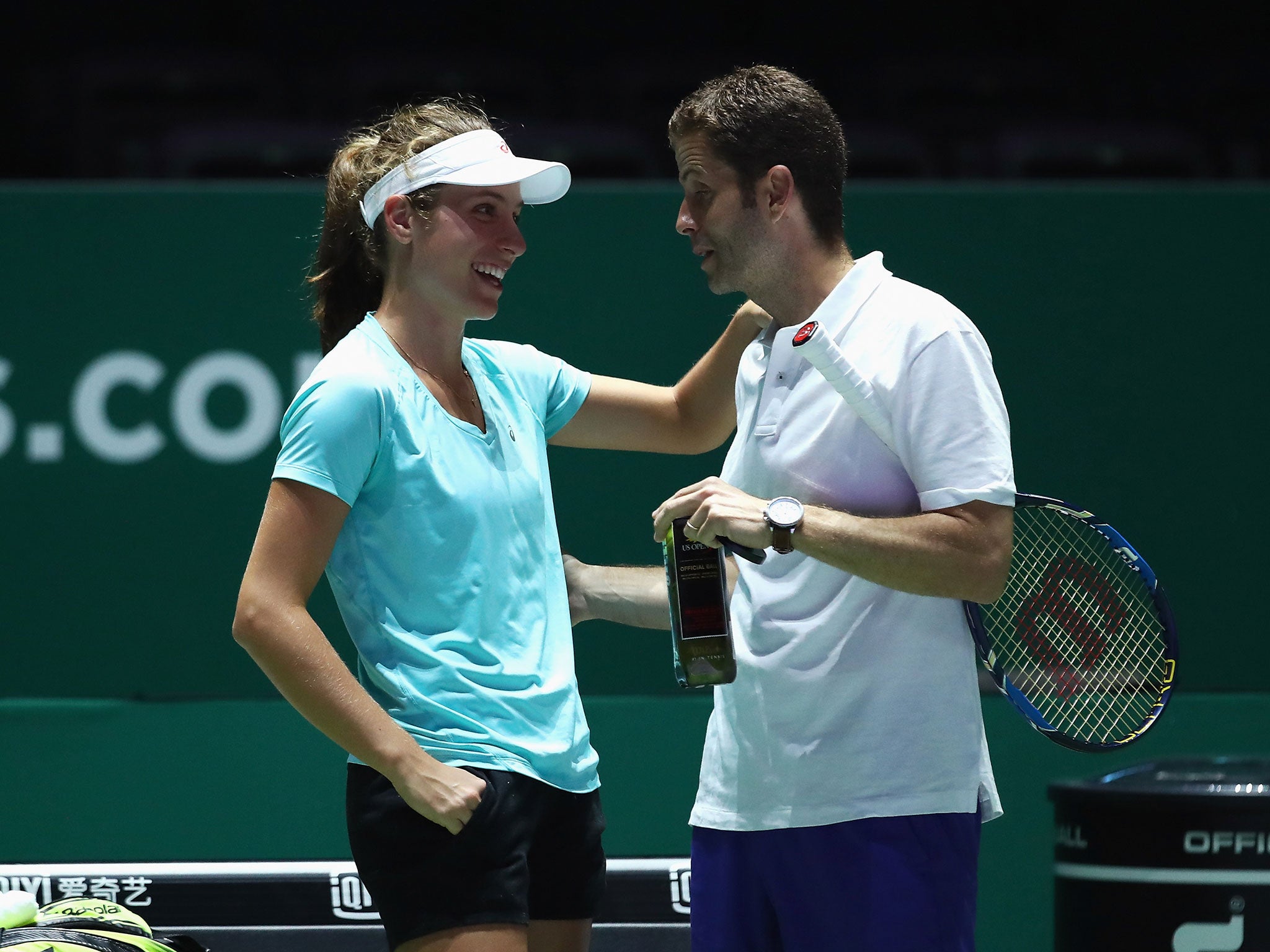 Konta with former coach Esteban Carril