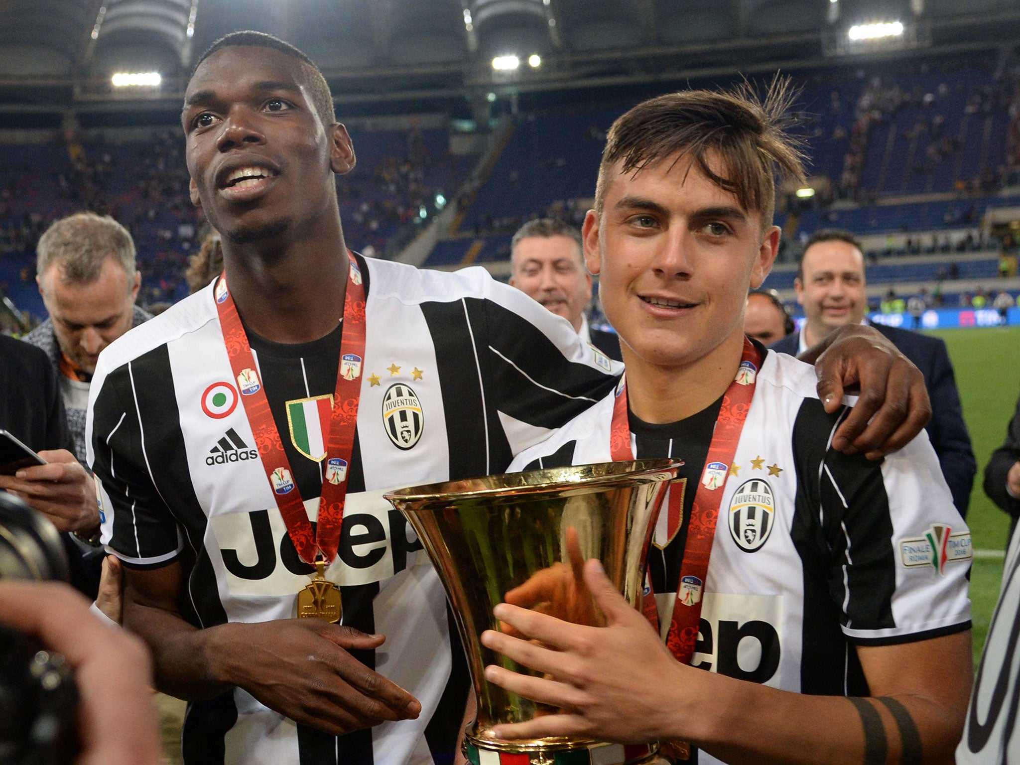 Pogba and Dybala helped Juevntus win the double last season before the former joined United