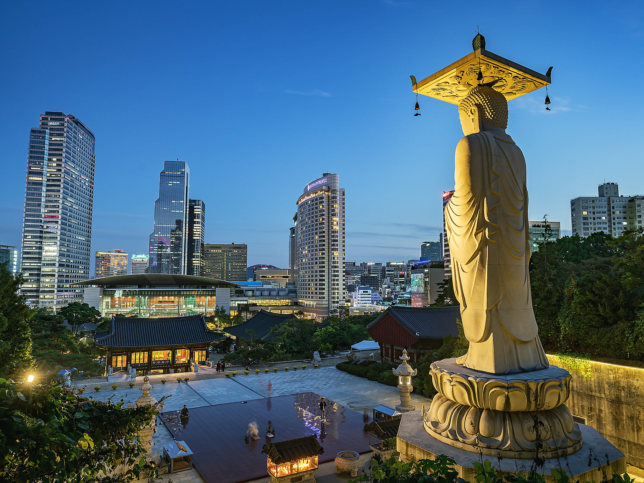 Downtown Seoul illuminated