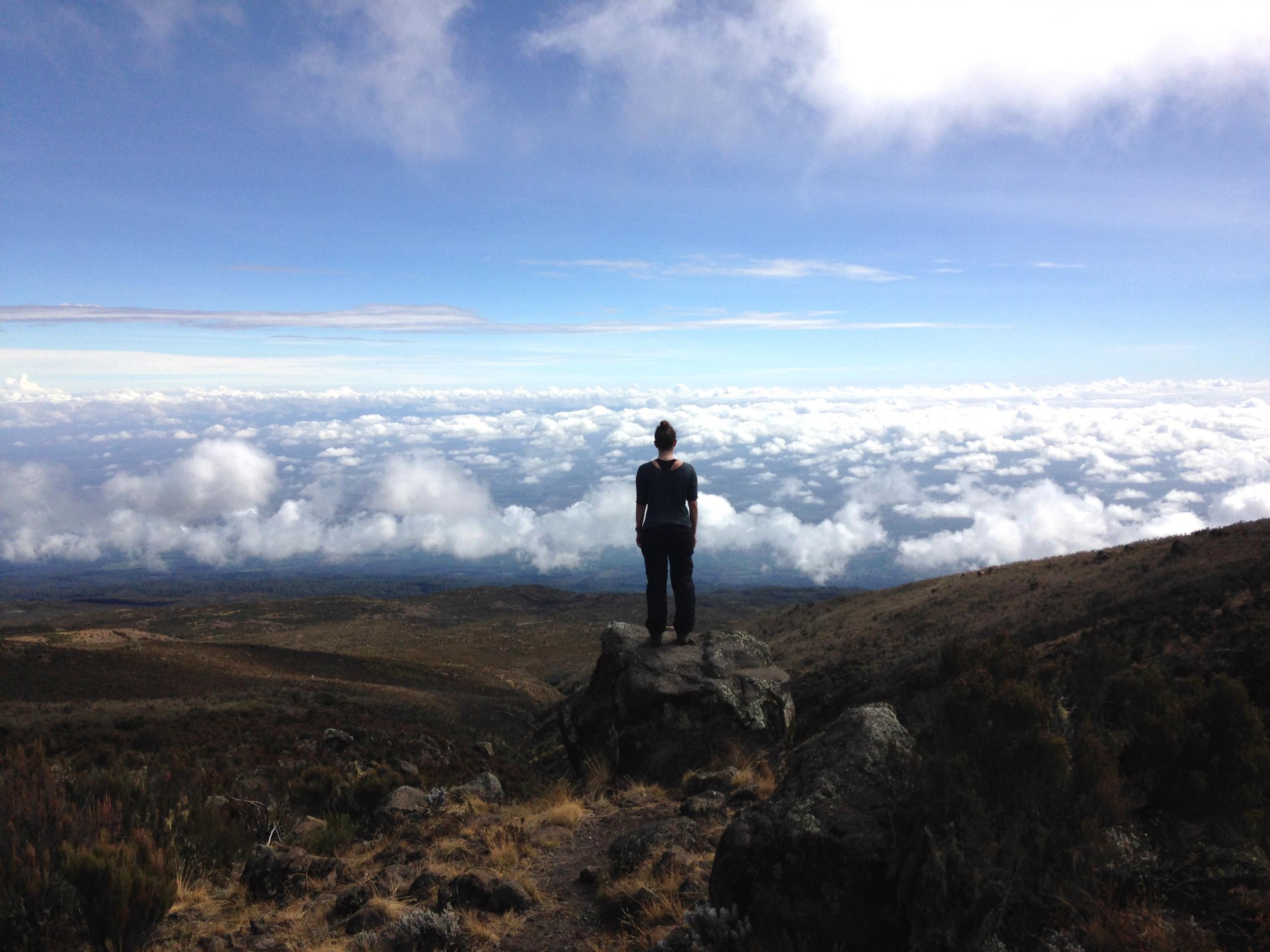 Above the clouds on Kilimanjaro