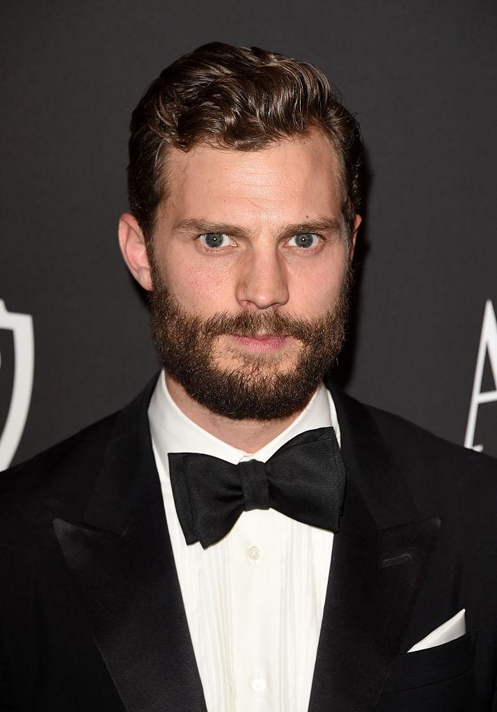 Fifty Shades actor Jamie Dornan sports a hairy chin