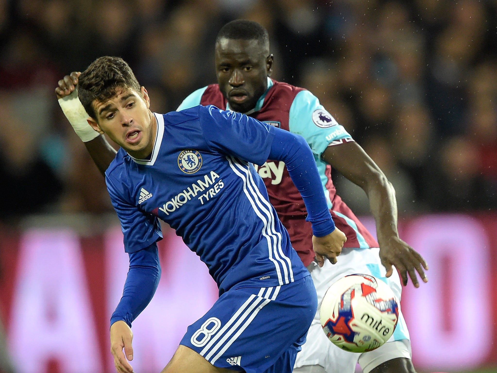 Oscar was still training with the Chelsea squad at their Cobham headquarters on Friday