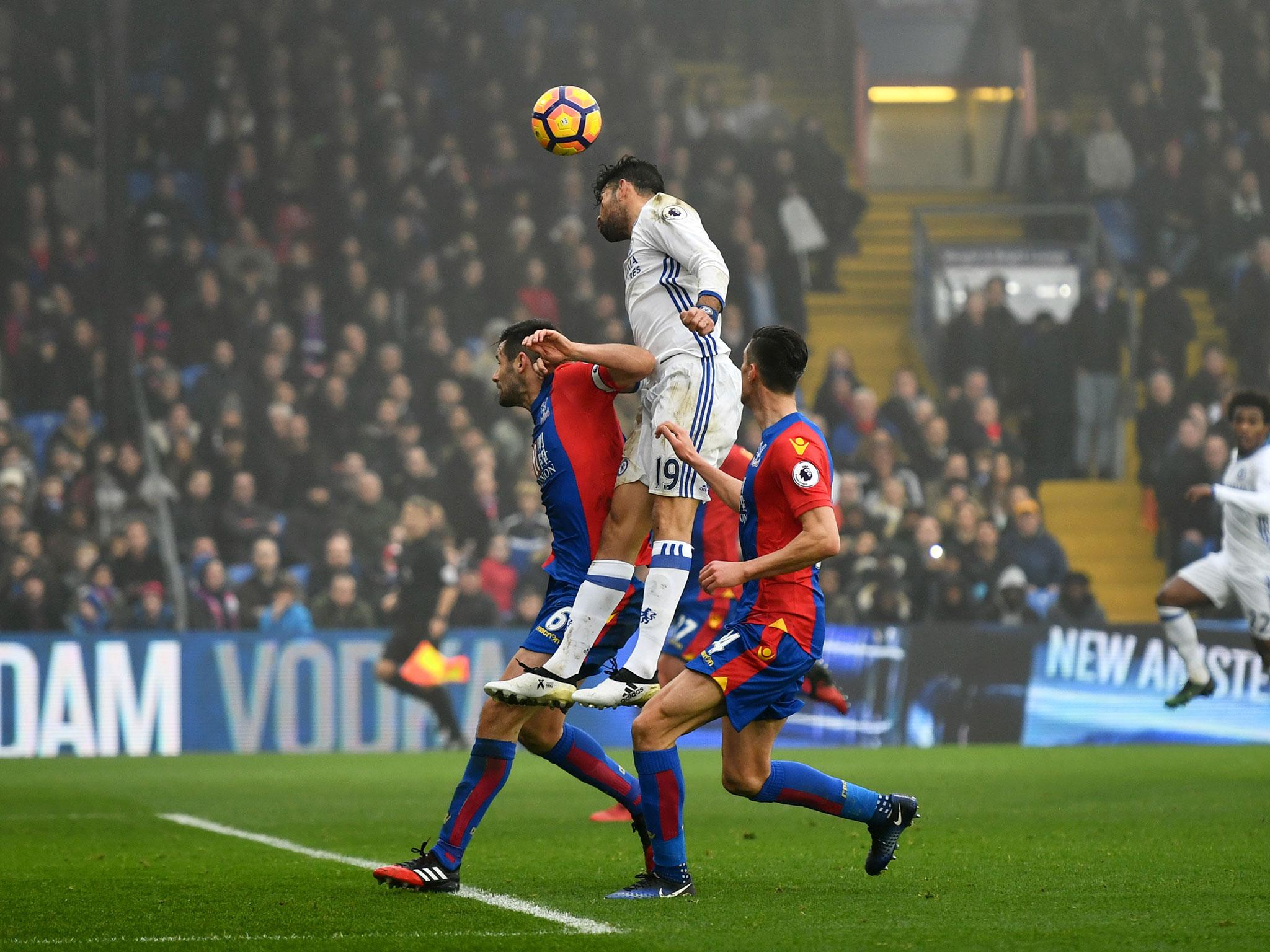 Diego Costa heads Chelsea in front against Crystal Palace