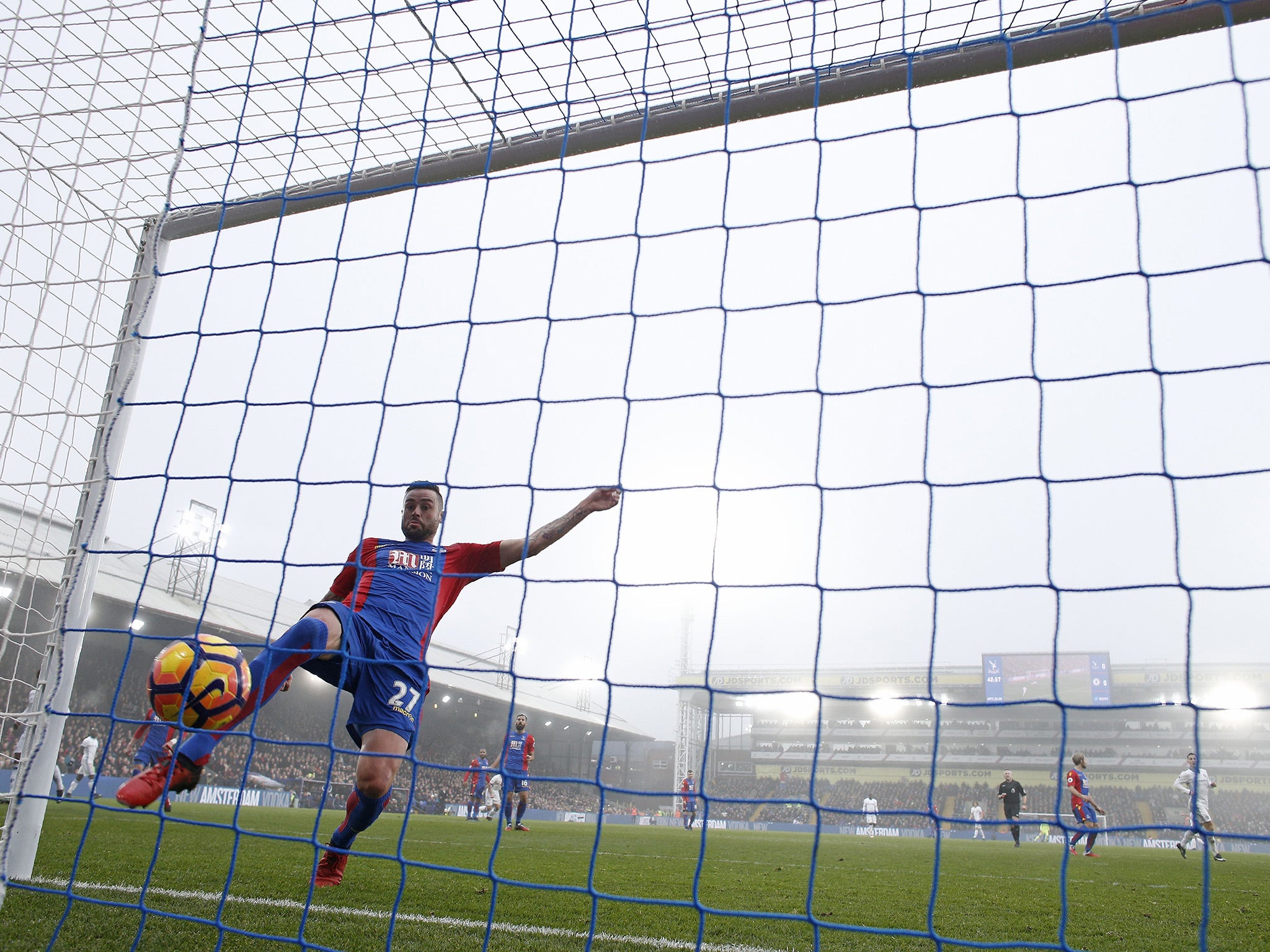 Delaney tried but failed to keep Costa's effort from crossing the line