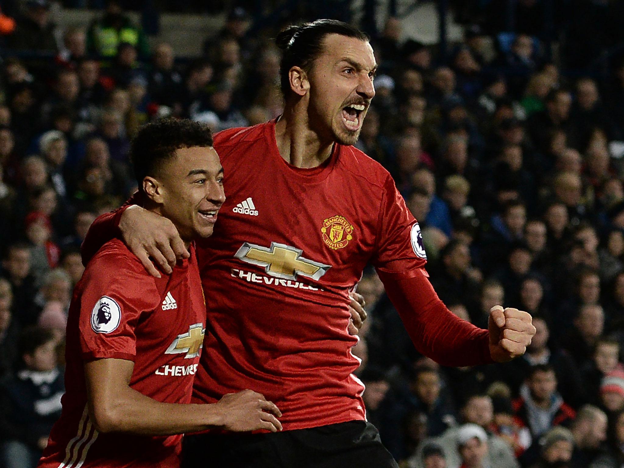 Zlatan Ibrahimovic scored twice to give Manchester United victory over West Brom