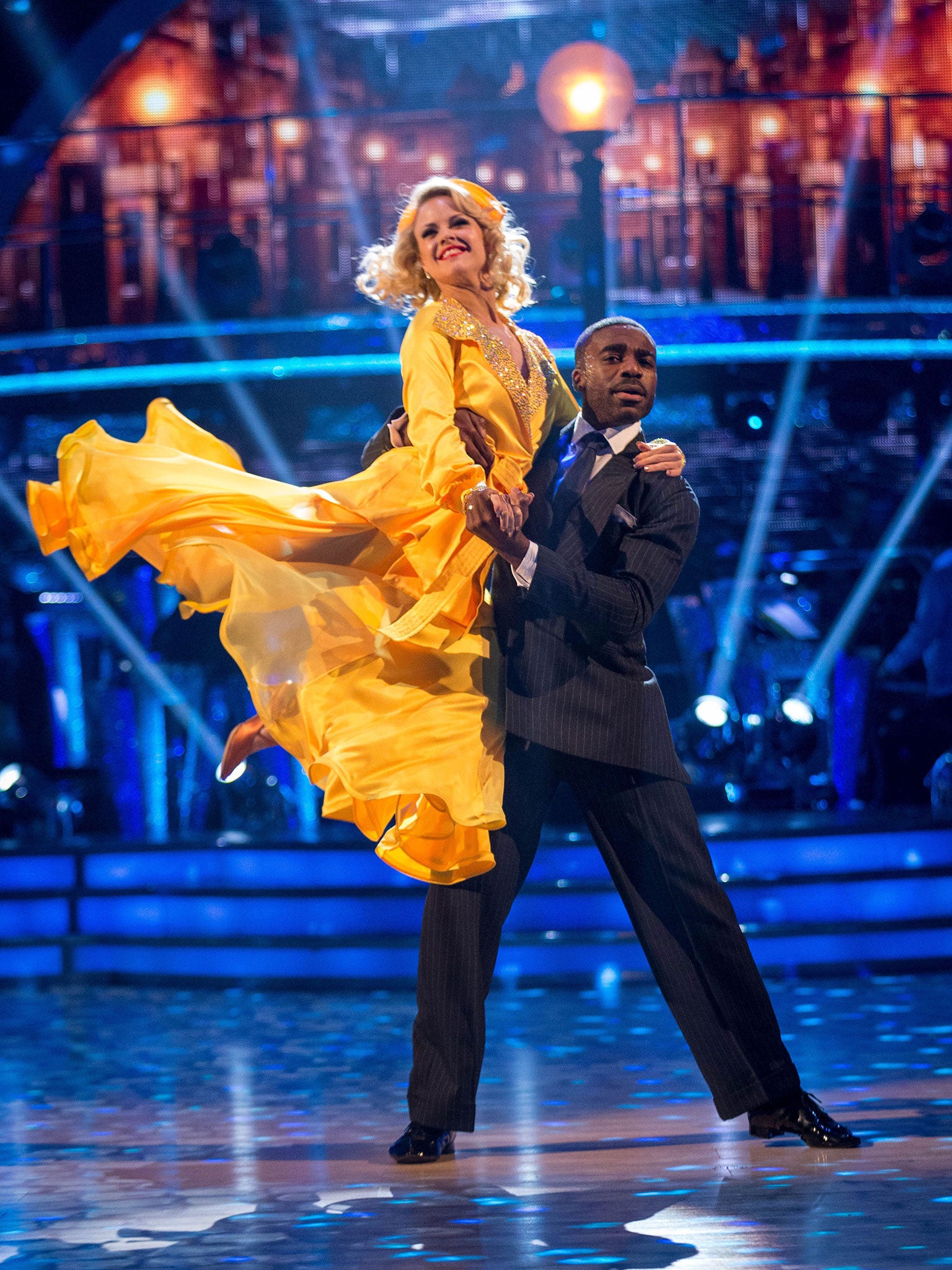 Joanne Clifton and Ore Oduba performing in the Strictly Come Dancing final