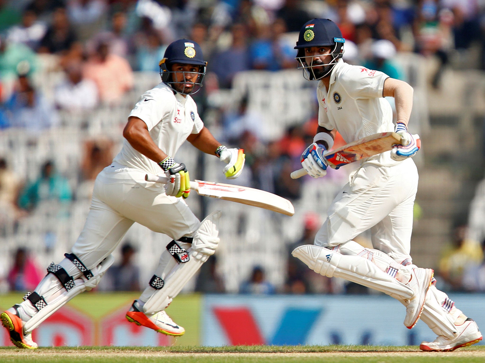 &#13;
Lokesh Rahul and Karun Nair both made centuries with the later going on to 303* &#13;