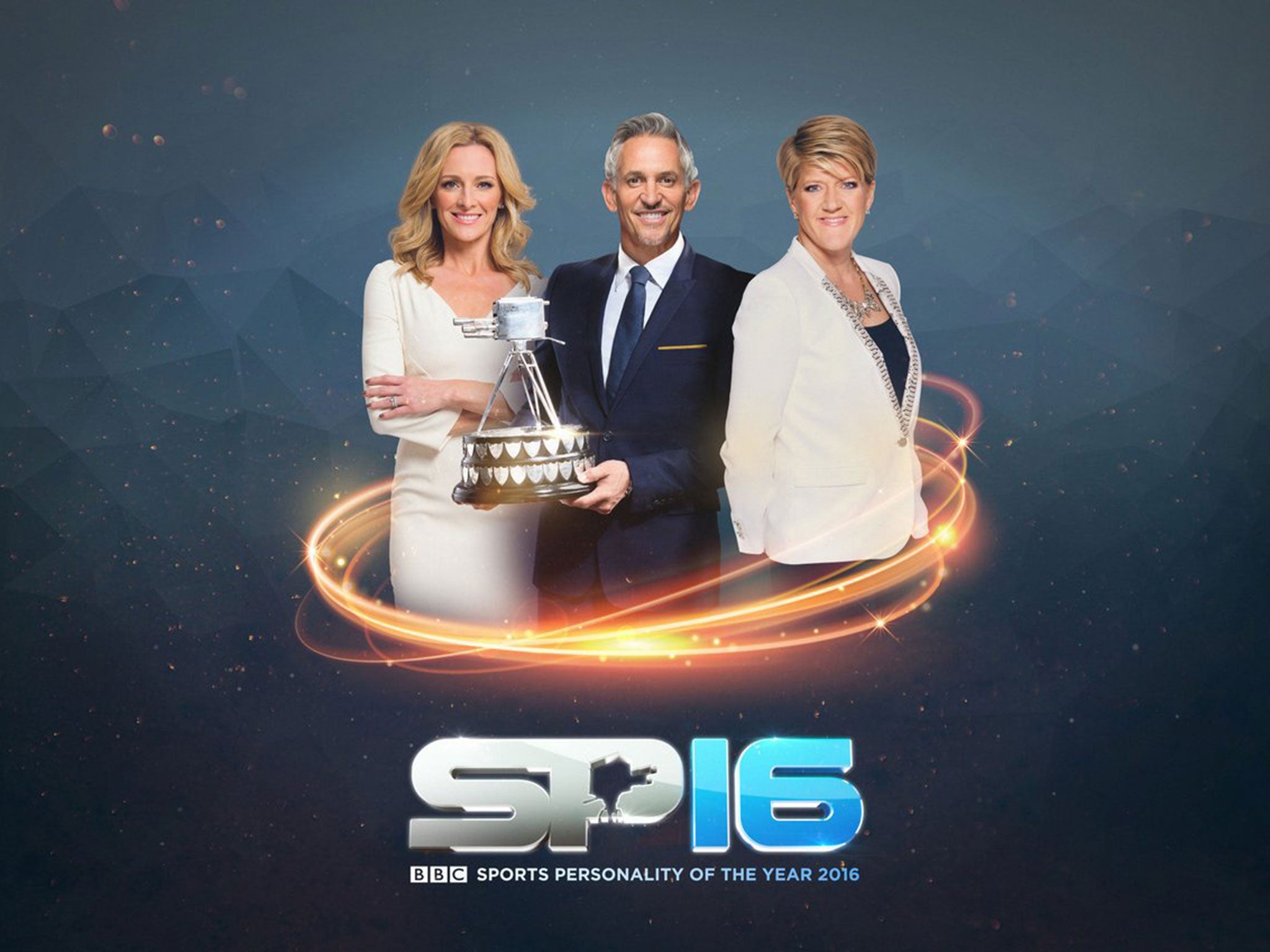 Gabby Logan, Gary Lineker and Clare Balding will present the awards