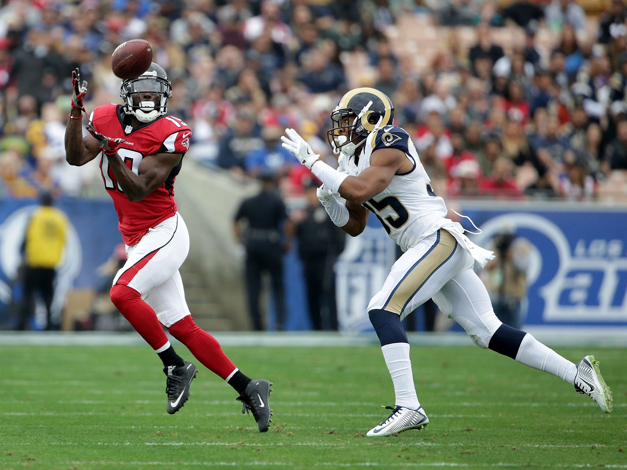 Aldrick Robinson had a career-best 111 yards off four receptions for the Falcons