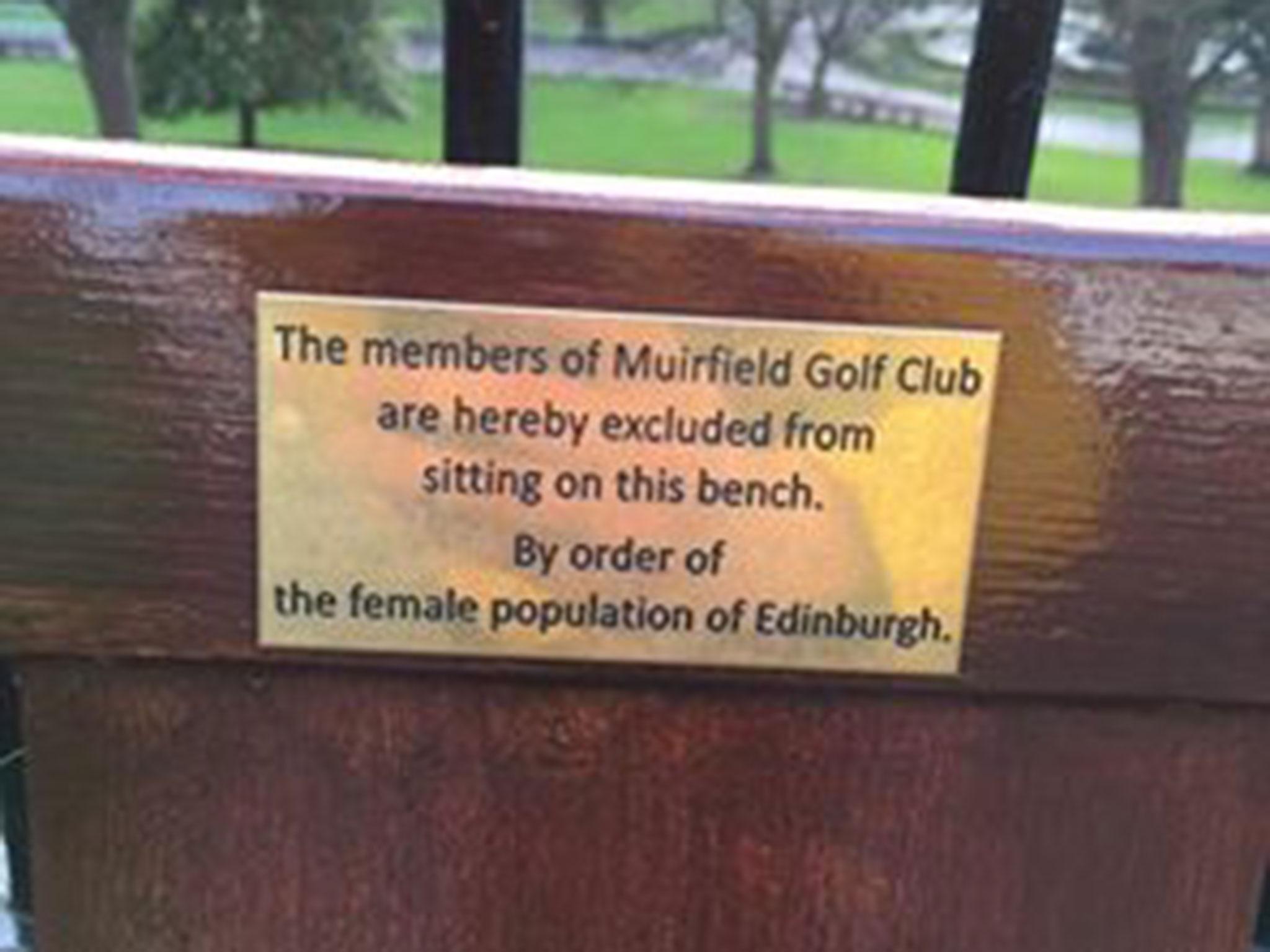 The plaque was placed by the anonymous members of Brass Monkeys