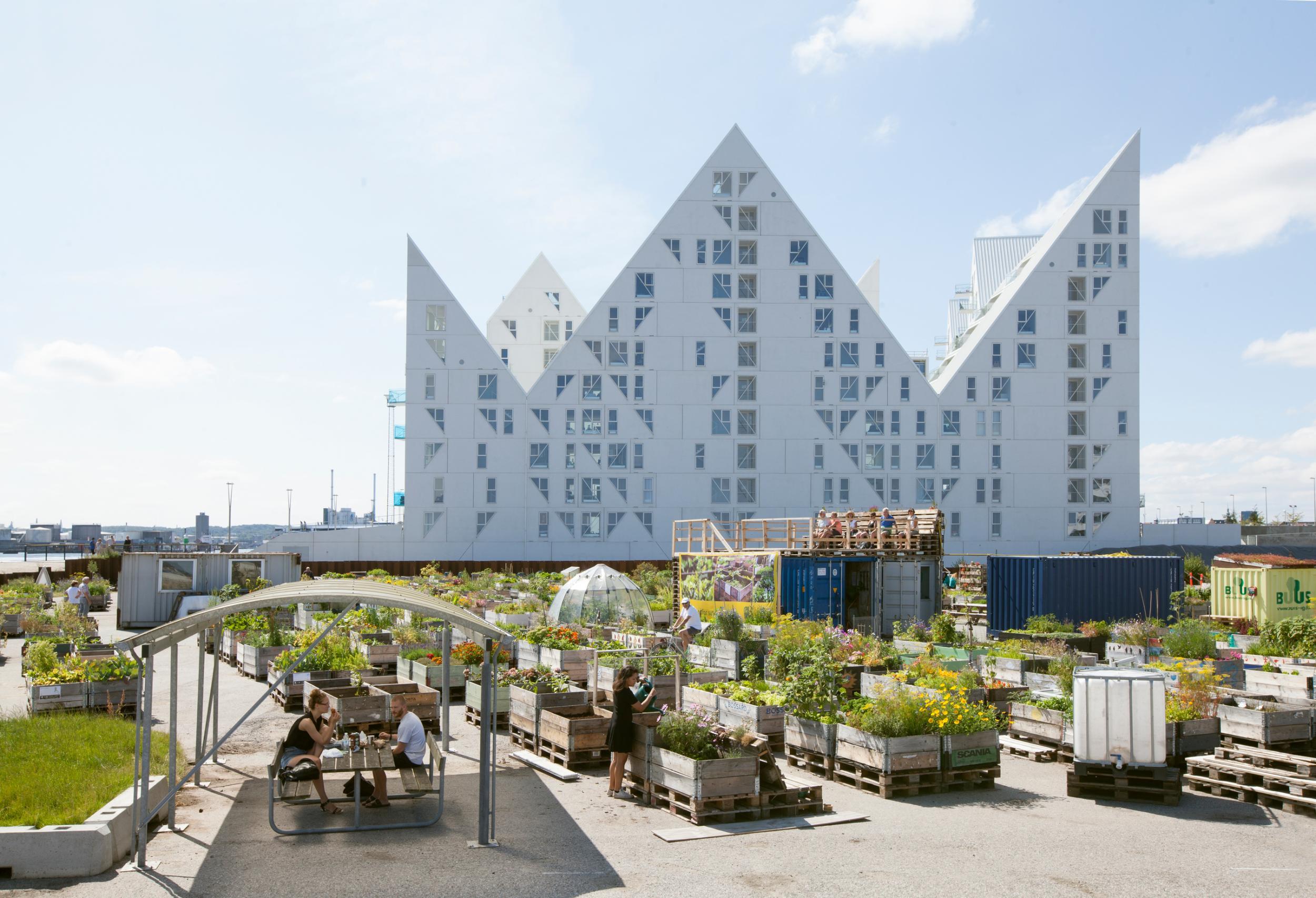 The Iceberg is located in a disused container port