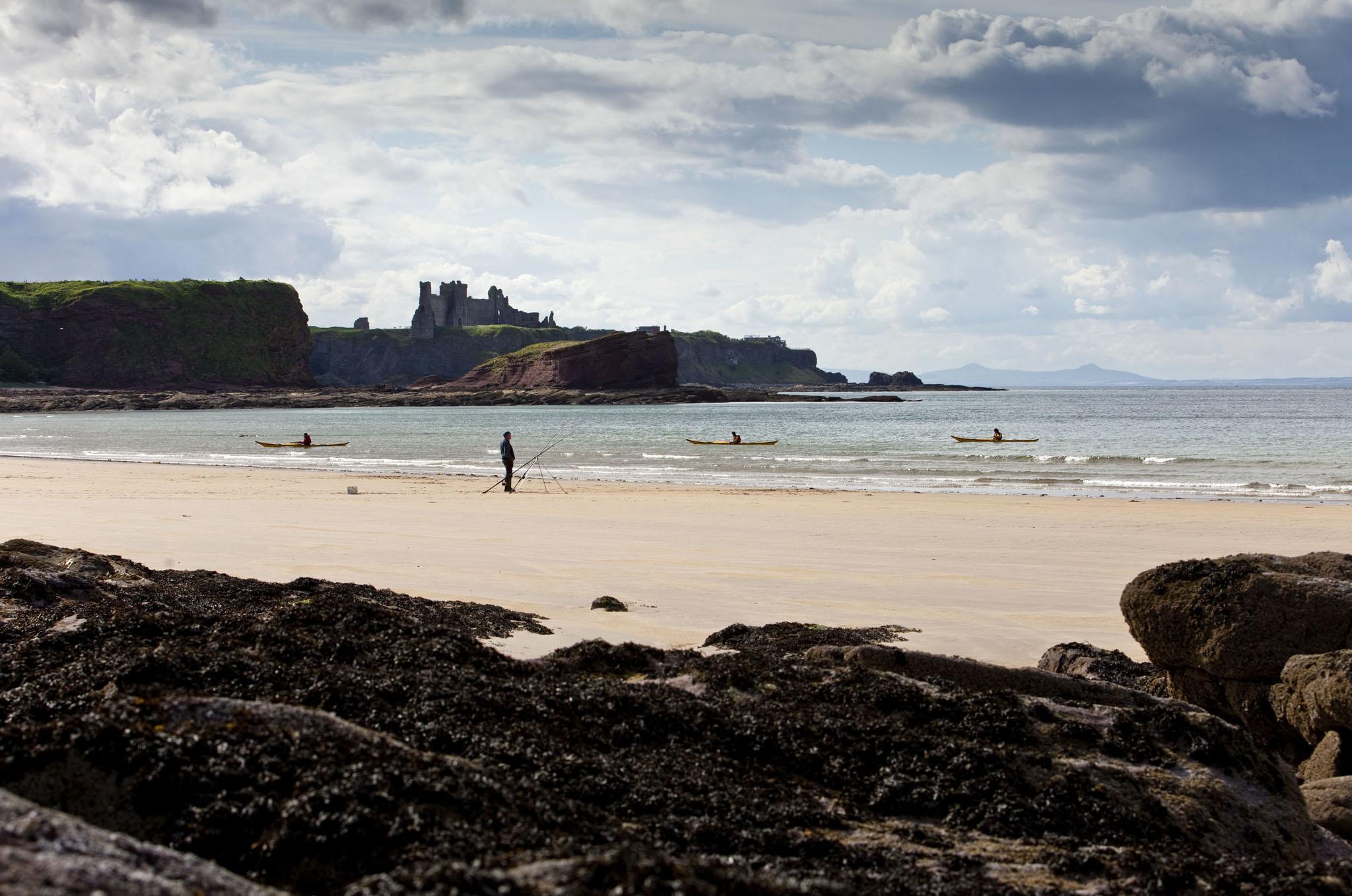 The view out to Tantallon Castle