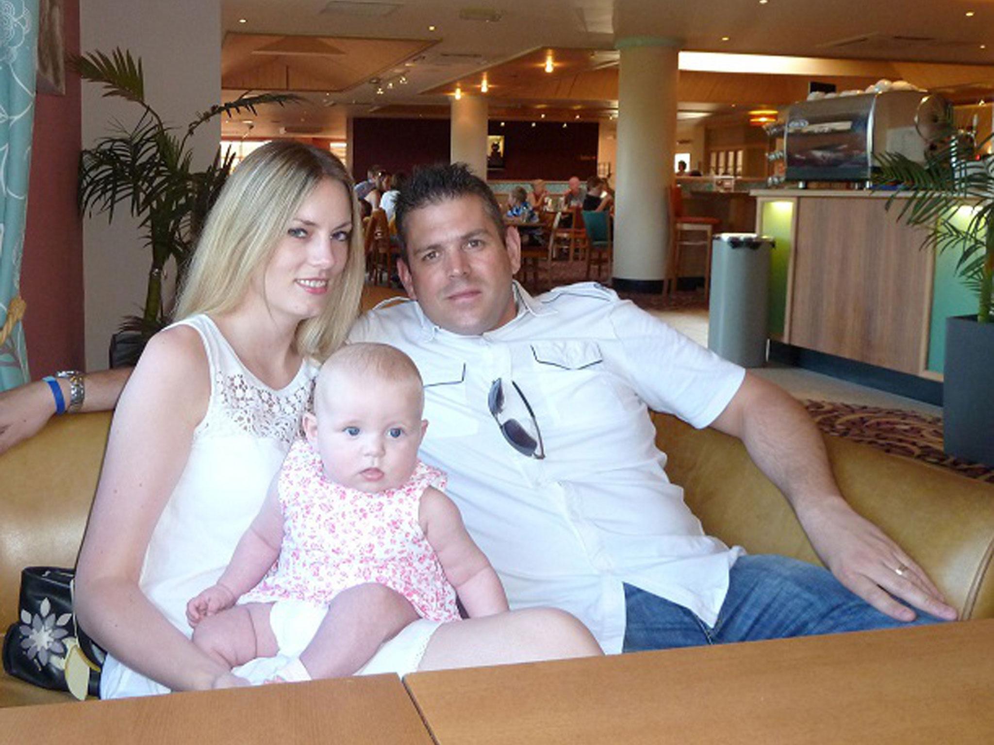 File photo of Paul Briggs, with his wife Lindsey and daughter Ella