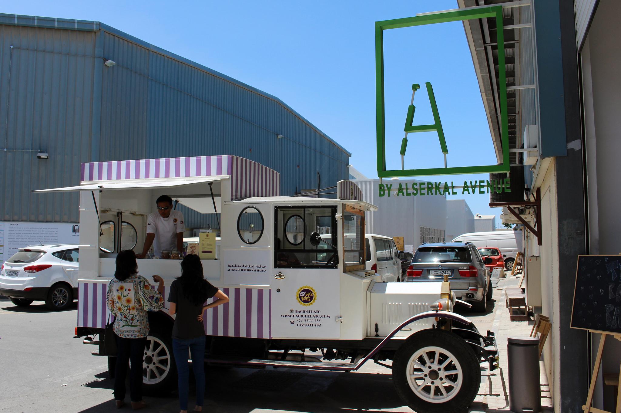 A food truck at Alserkal Avenue