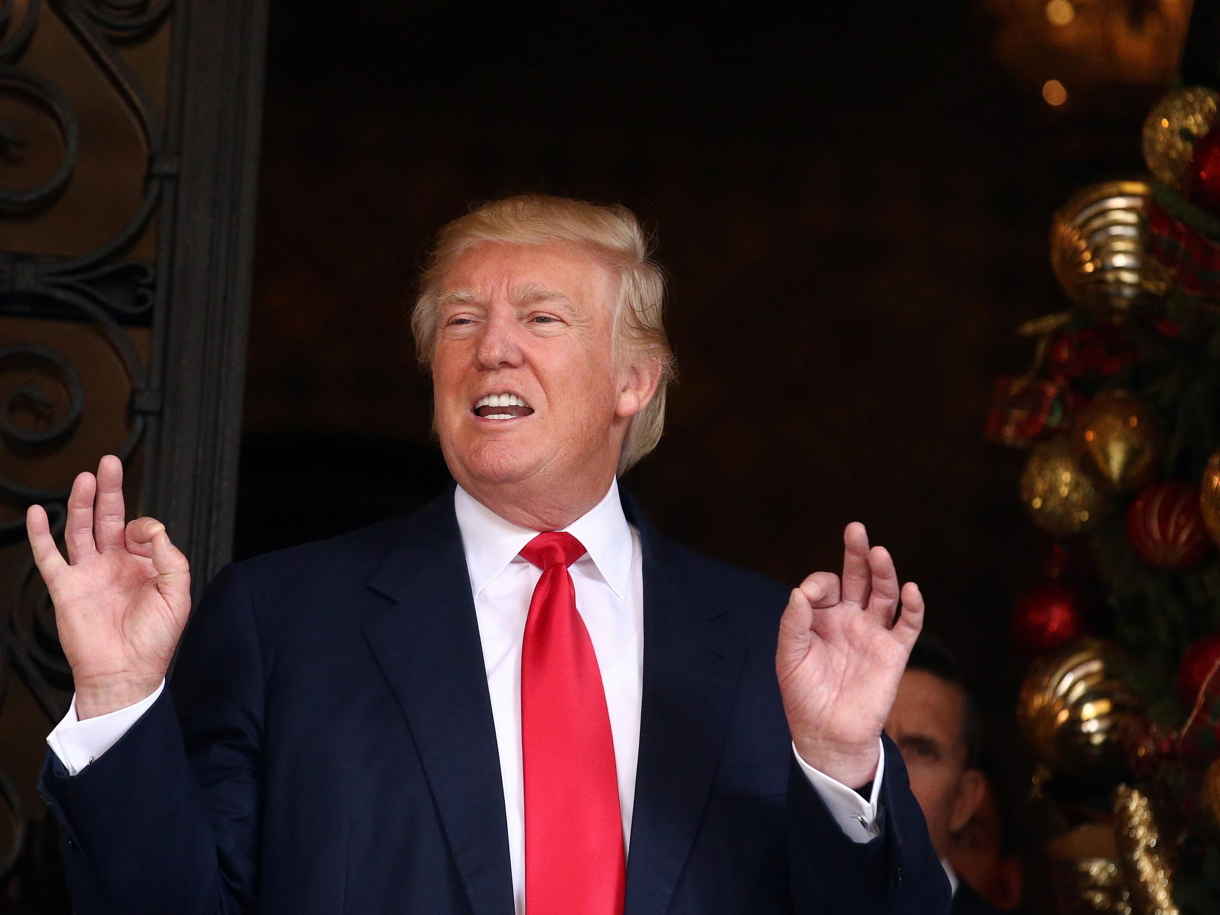 Donald Trum at the Mar-a-Lago estate in Palm Beach, Florida