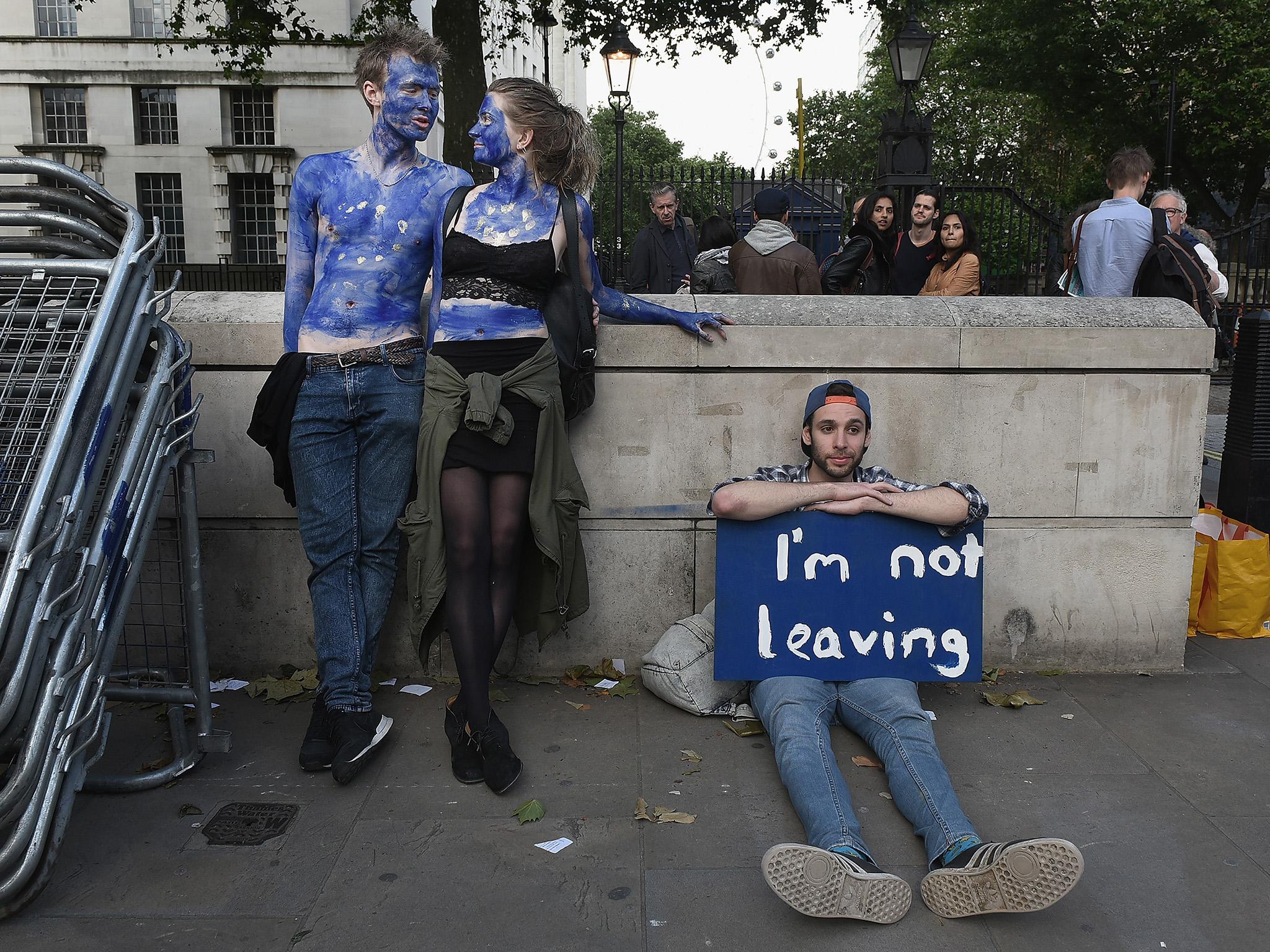 Pro-EU demonstrators in London following the 23 June vote