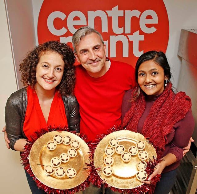 From left to right: Gaia Marcus, Matt Carlisle and Samia Meah Staff from the Centrepoint Parliament celebrate the campaign’s latest milestone