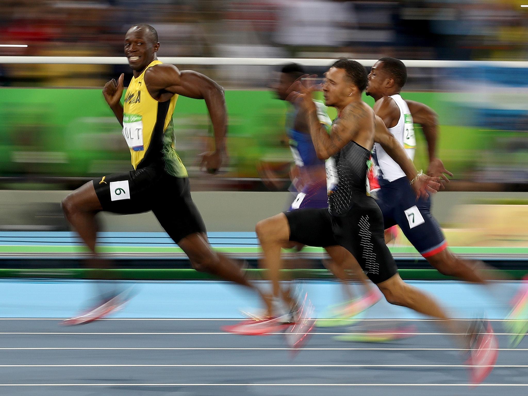 Bolt in action at Rio 2016 (getty)